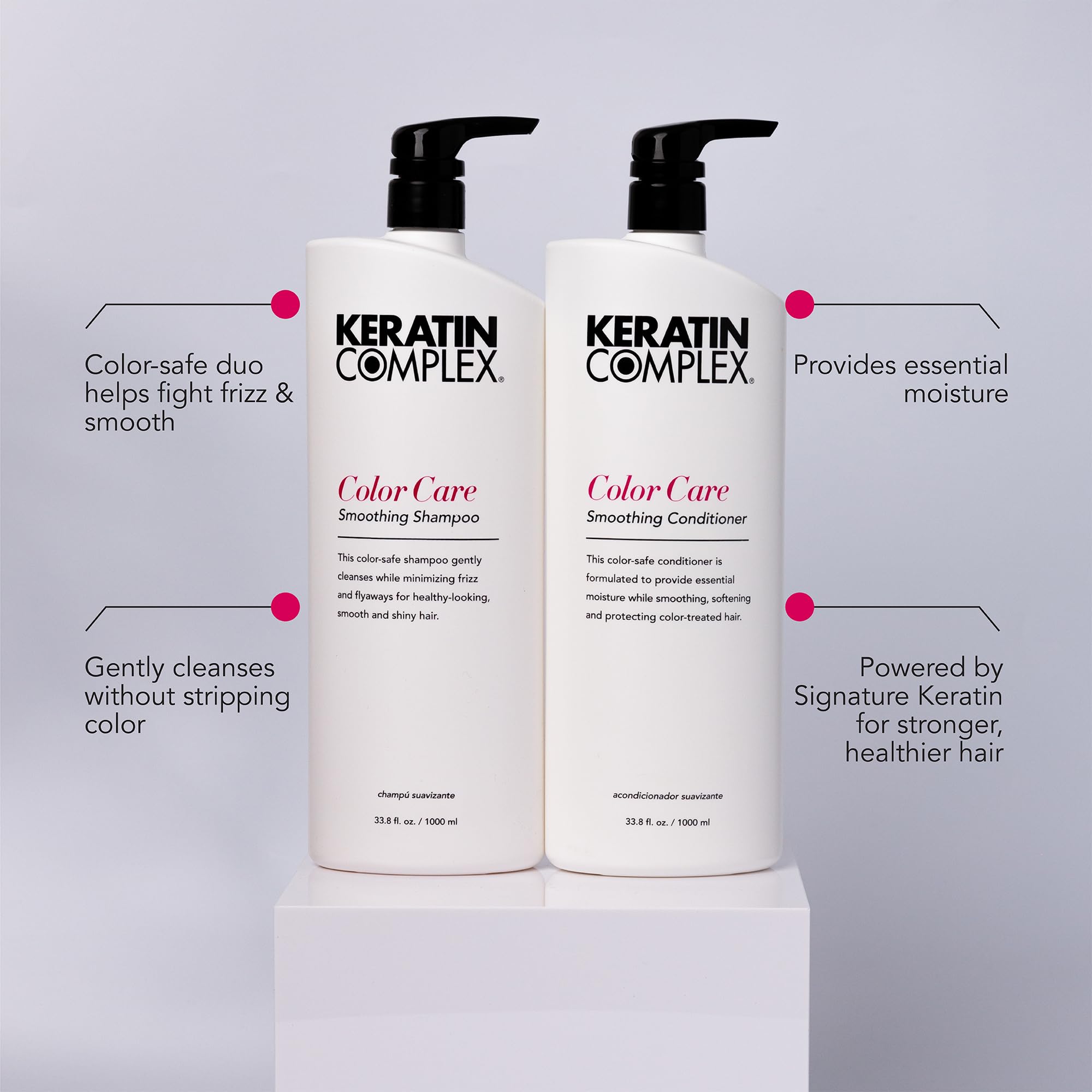 Foto 5 pulgar | Champú Y Acondicionador Duo Keratin Complex Color Care 1l - Venta Internacional.