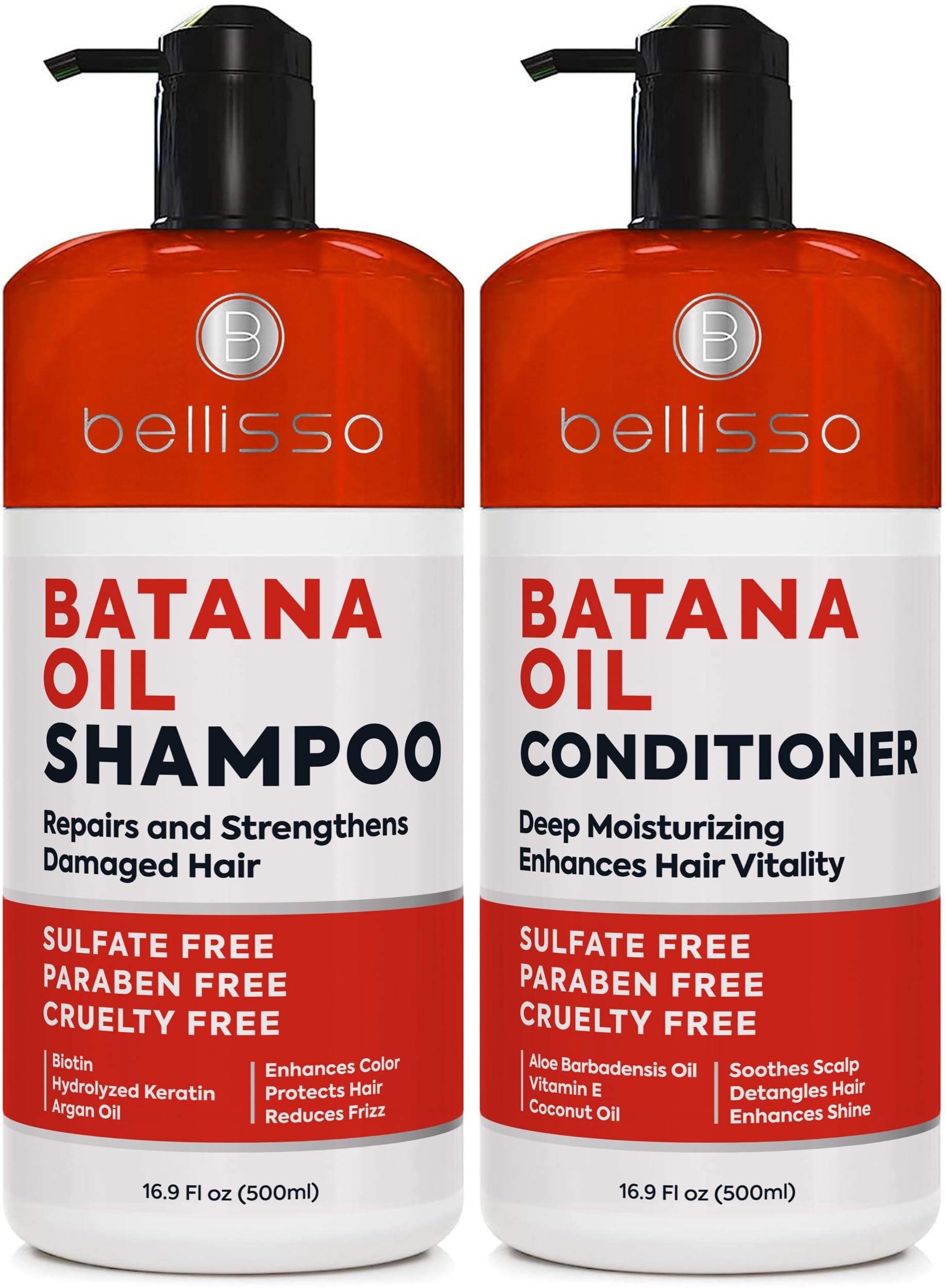Foto 2 pulgar | Set De Champú Y Acondicionador Bellisso Batana Oil Thickening - Venta Internacional.