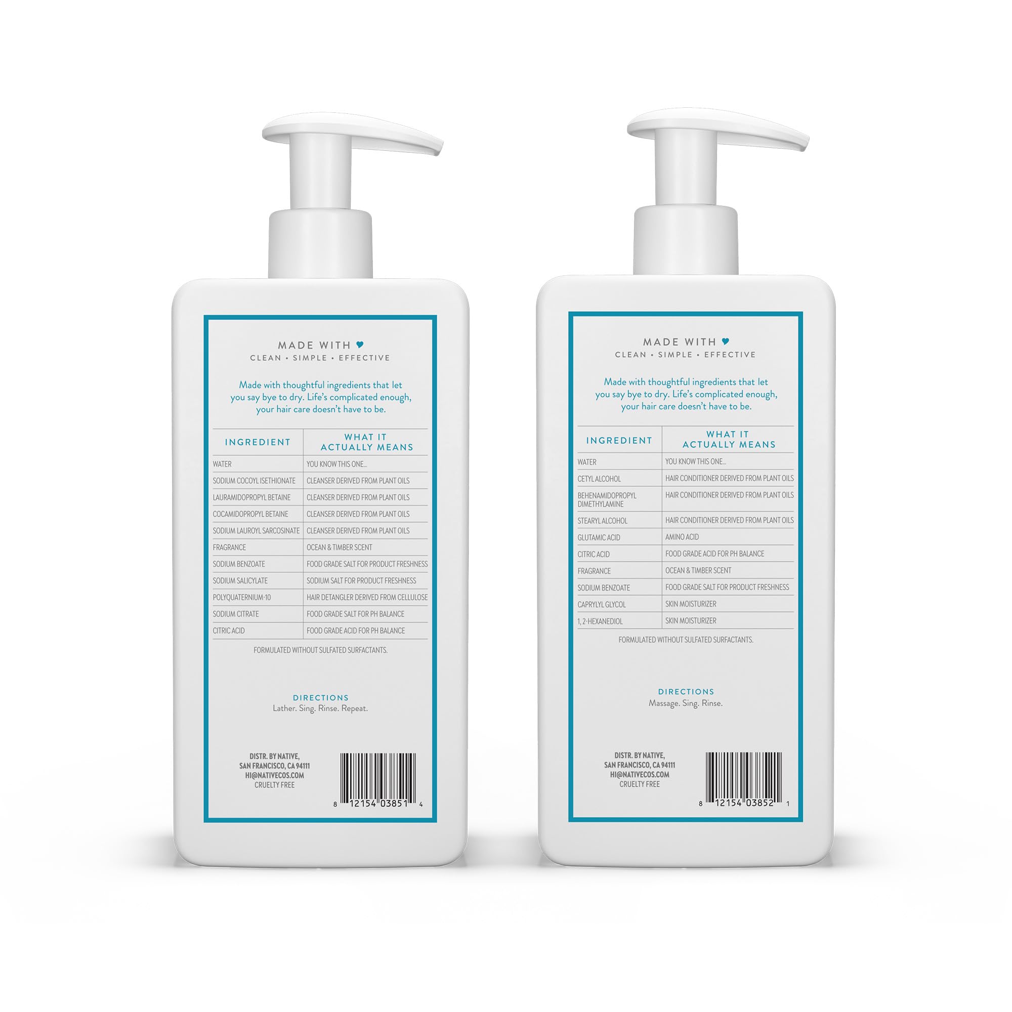 Foto 2 | Set de Champú y Acondicionador Native Ocean & Timber 487 ml C/U - Venta Internacional