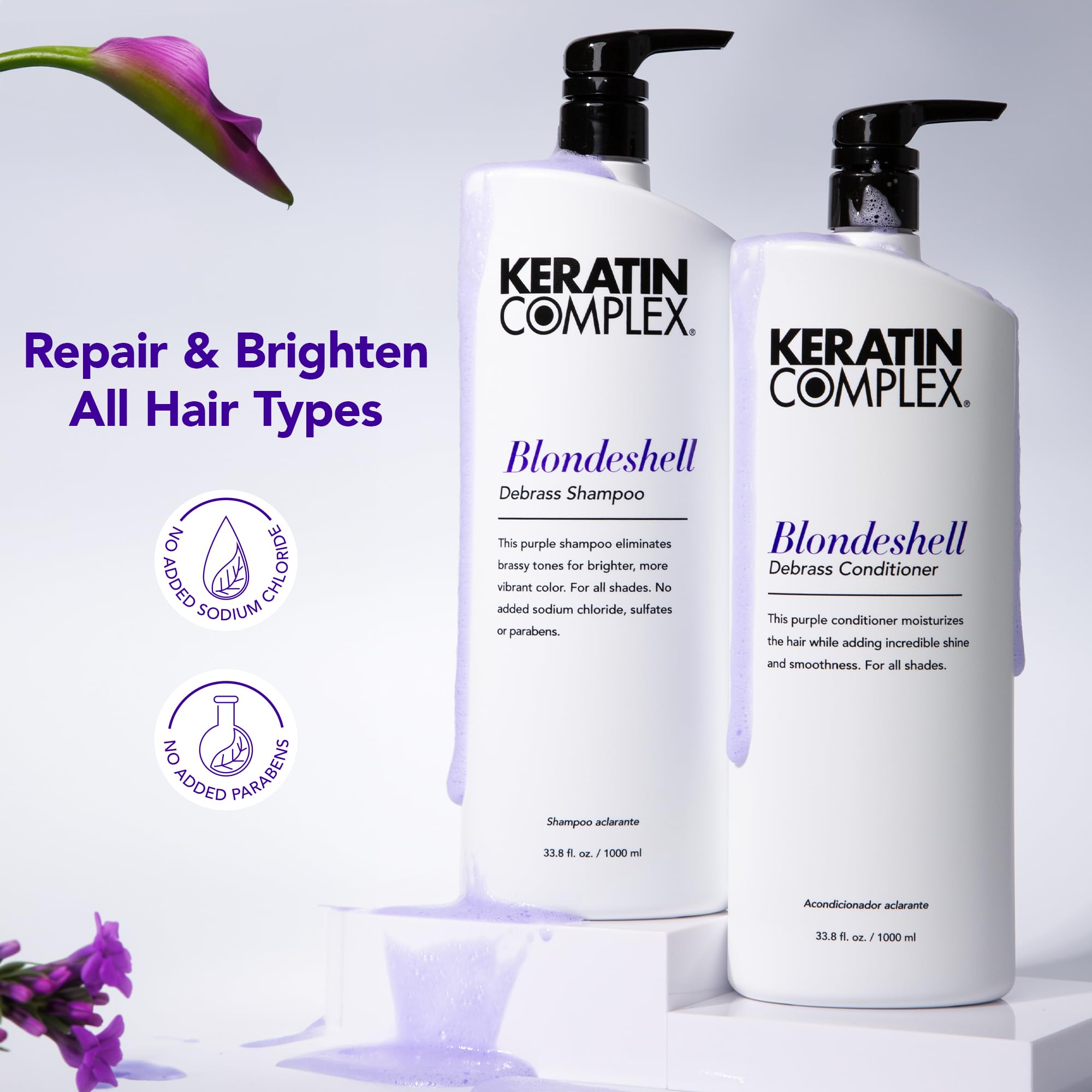 Foto 3 pulgar | Champú Y Acondicionador Duo Keratin Complex Blondeshell - Venta Internacional.