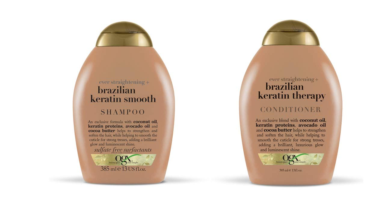 Foto 2 pulgar | Set De Champú Y Acondicionador Ogx Ever-straightening + Brazillian Keratin Therapy 385 Ml - Venta Internacional.