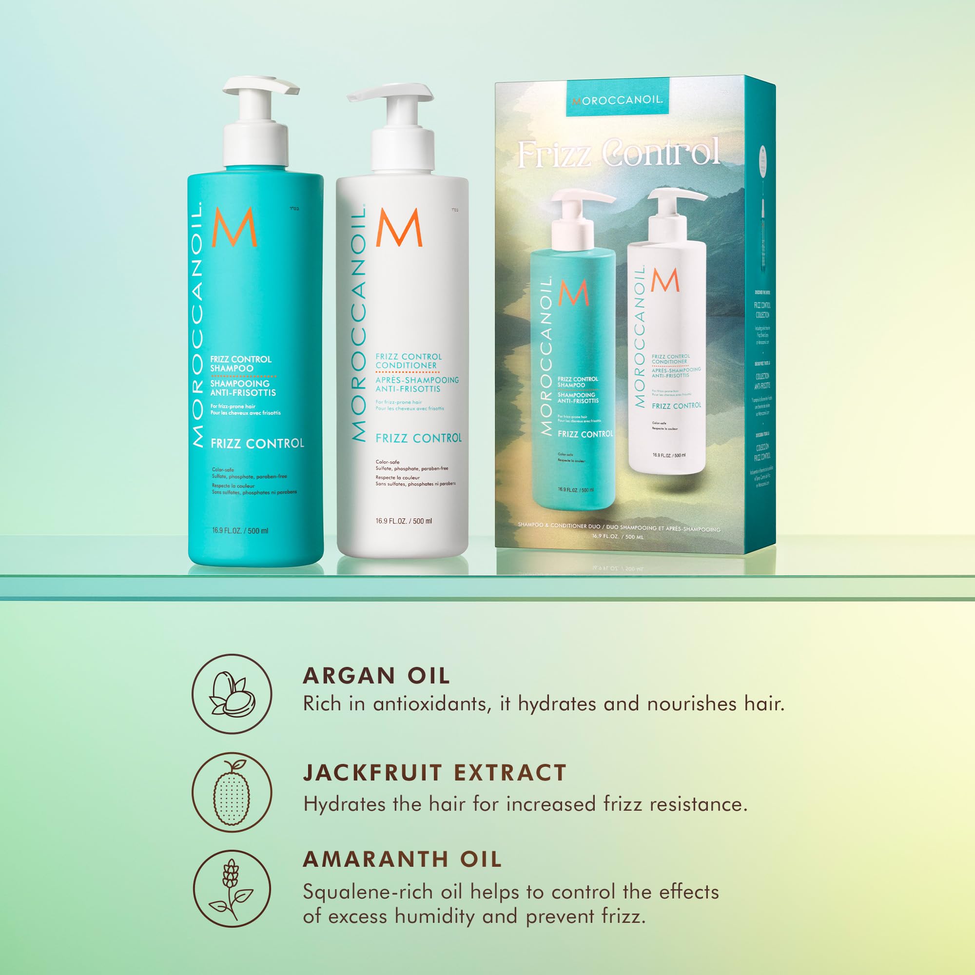 Foto 4 pulgar | Set De Champú Y Acondicionador Moroccanoil Frizz Control 500 Ml - Venta Internacional.