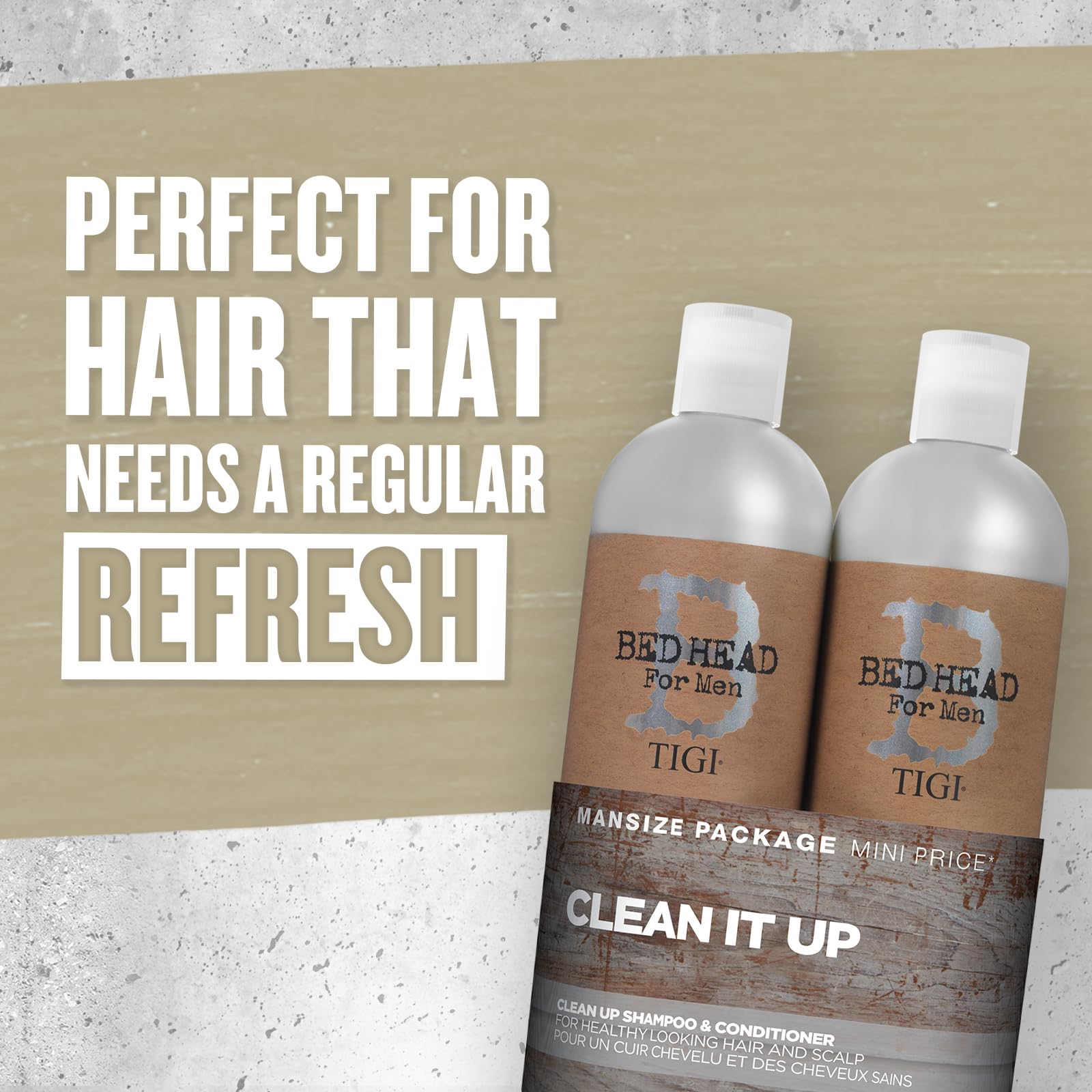 Foto 2 | Kit De Limpieza Tigi Bed Head B Para Hombre Con Champú Y Acondicionador De 750 Ml - Venta Internacional.