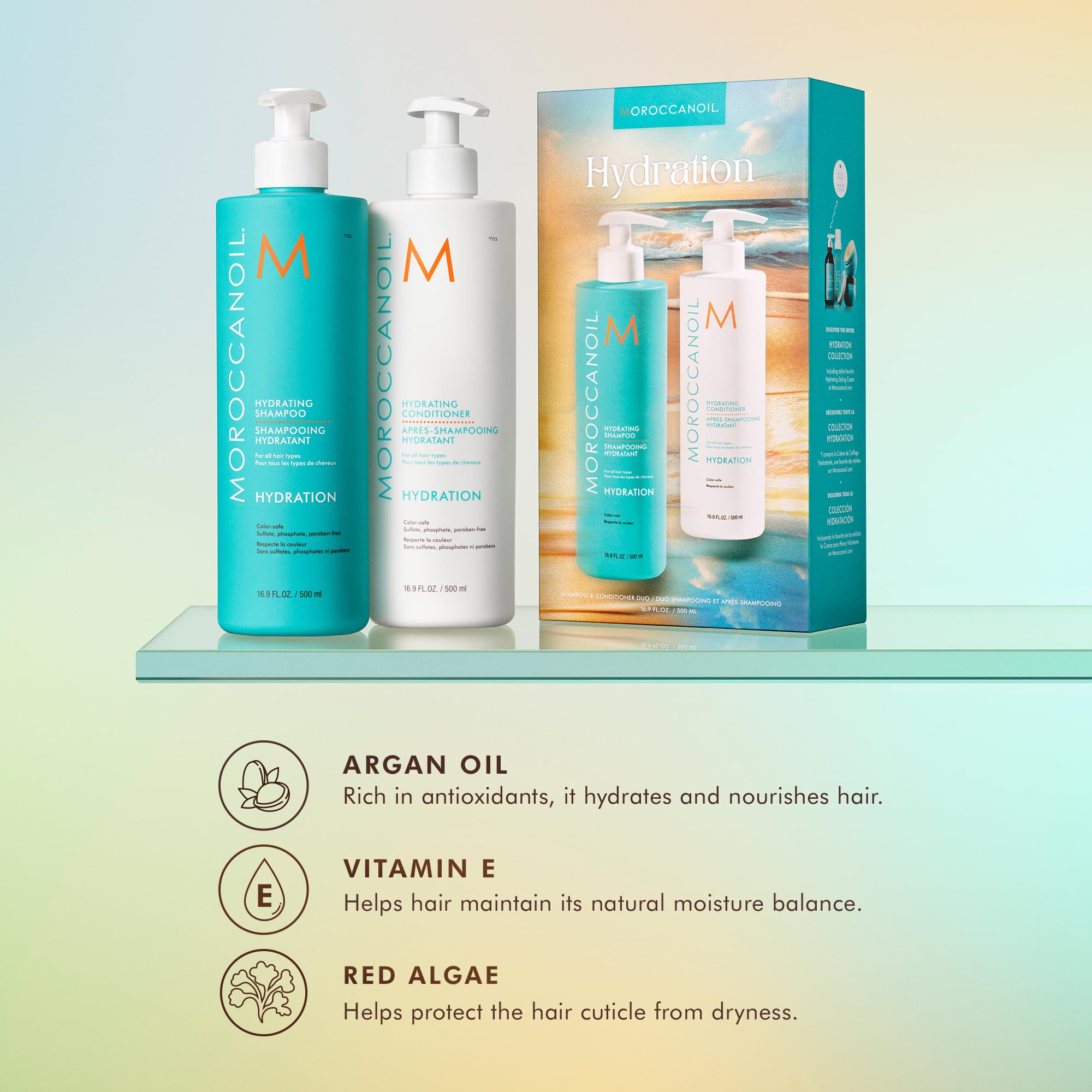 Foto 4 pulgar | Set De Champú Y Acondicionador Moroccanoil Hydrating 500 Ml - Venta Internacional.