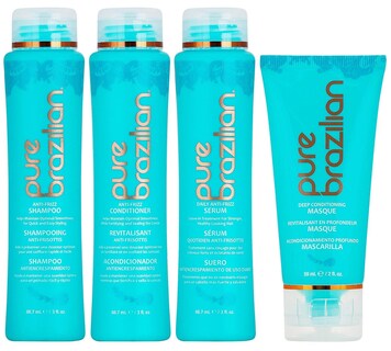 Foto 2 | Kit De Tamaño De Viaje: Champú, Acondicionador, Sérum Y Mascarilla Antiencrespamiento Puros Brasileños - Venta