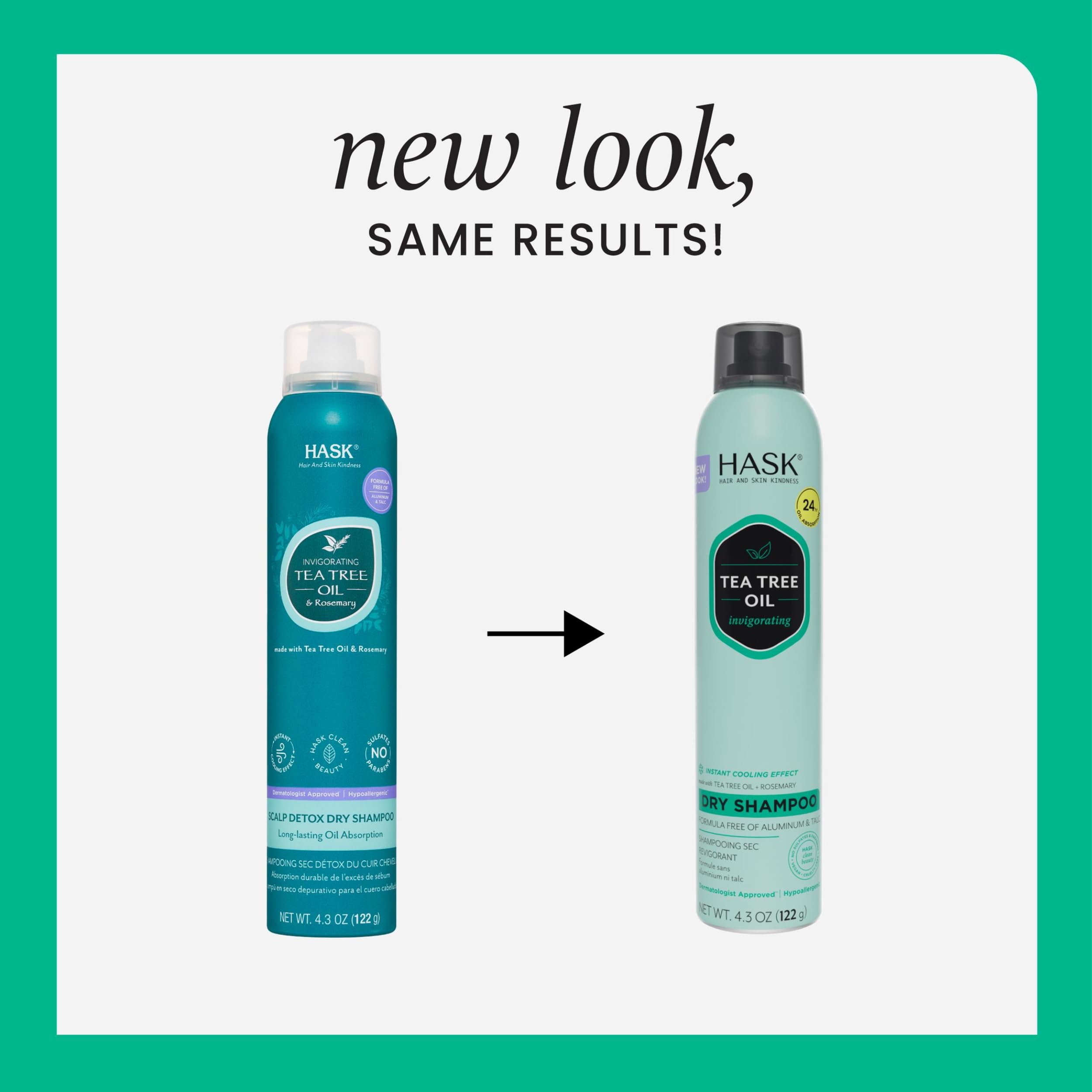Foto 3 pulgar | Set De Cuidado Capilar Hask Tea Tree Revitalizing Dry Shampoo X2 - Venta Internacional.