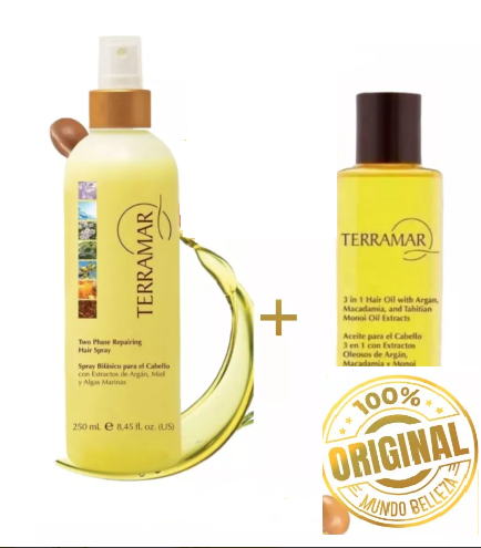 Foto 1 | Set Terramar Aceite Y Spray Bifásico Para Restaurar Cabello