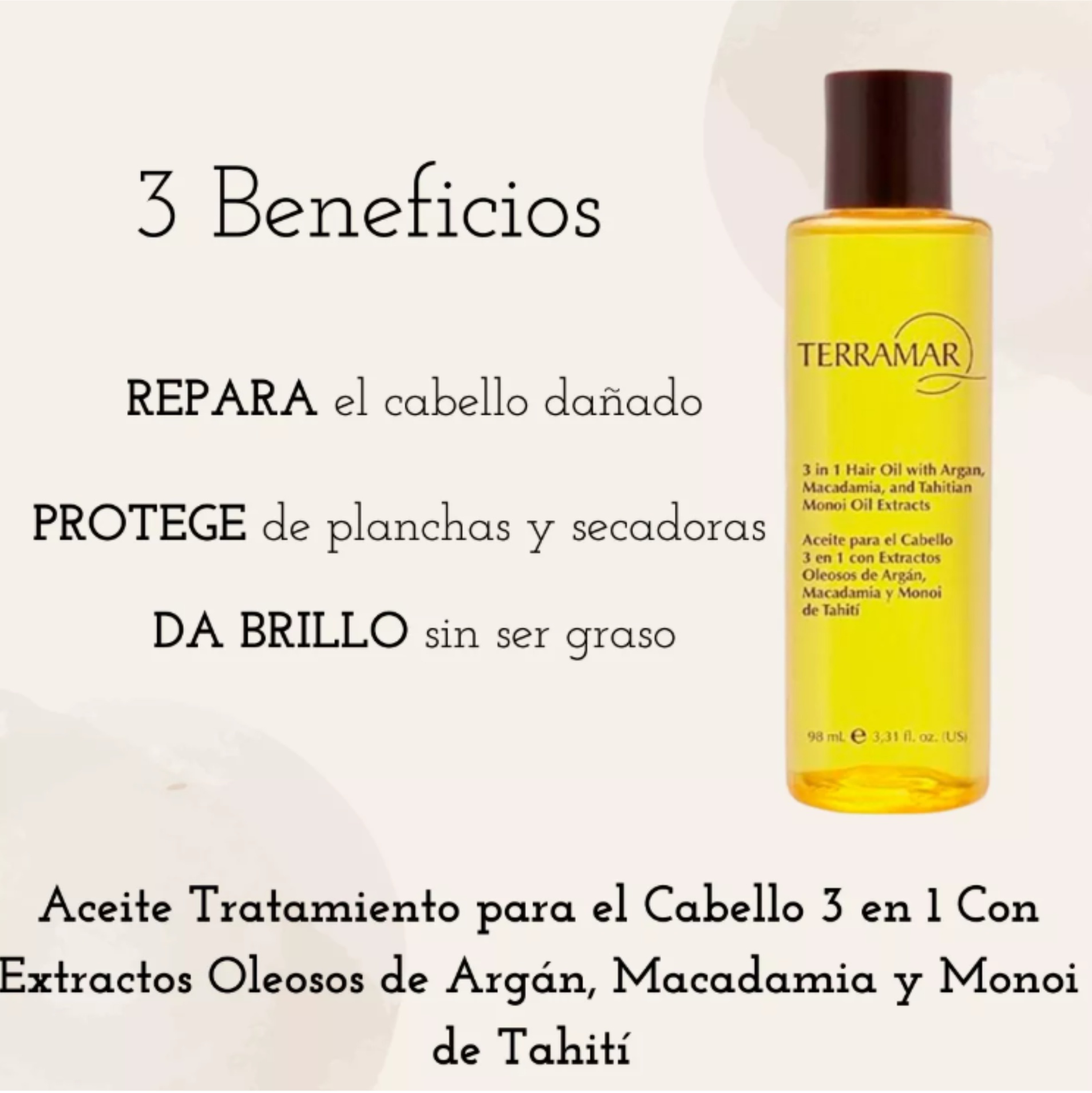 Foto 4 | Set Terramar Aceite Y Spray Bifásico Para Restaurar Cabello