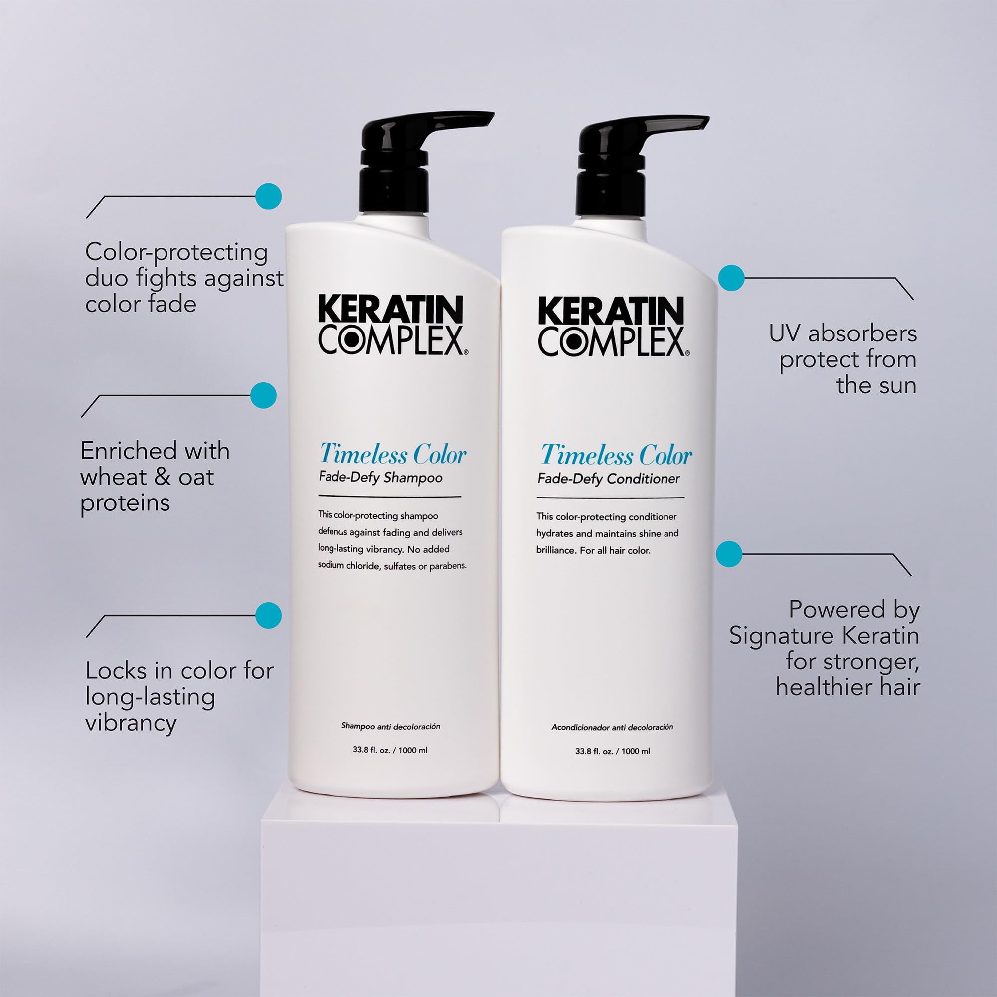 Foto 5 pulgar | Champú Y Acondicionador Duo Keratin Complex Timeless Color - Venta Internacional.