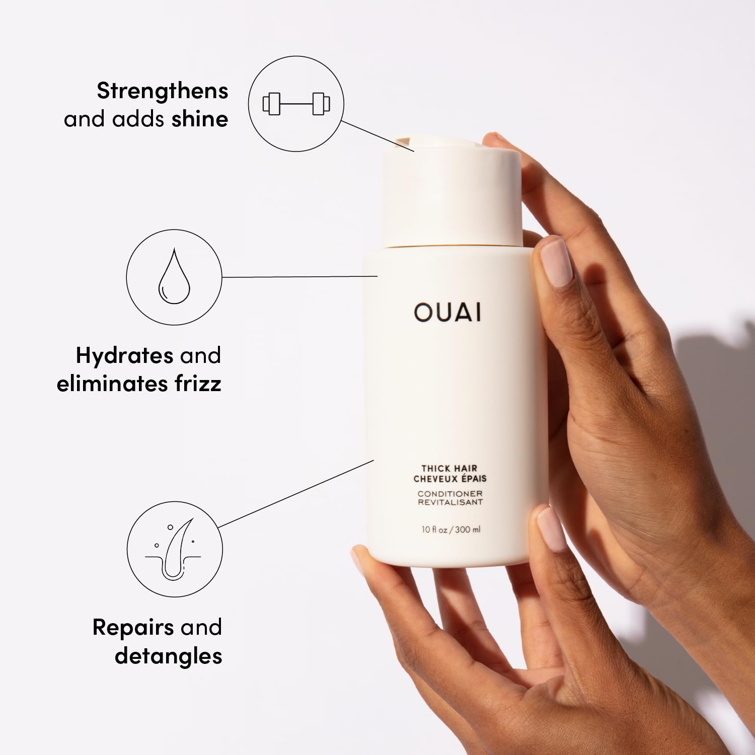 Foto 5 pulgar | Set De Champú Y Acondicionador Ouai Thick Fight Frizz 300 Ml - Venta Internacional.