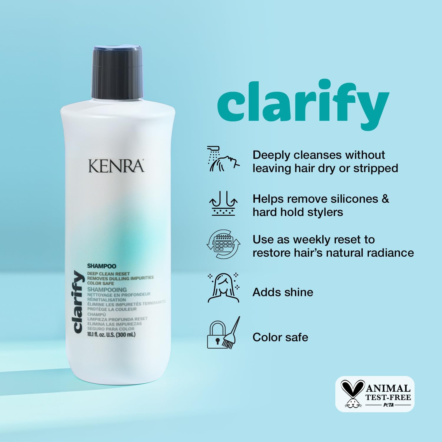 Foto 3 pulgar | Champú Kenra Clarify Deep Cleansing, Seguro Para El Color, 500 Ml, Paquete De 2 - Venta Internacional.