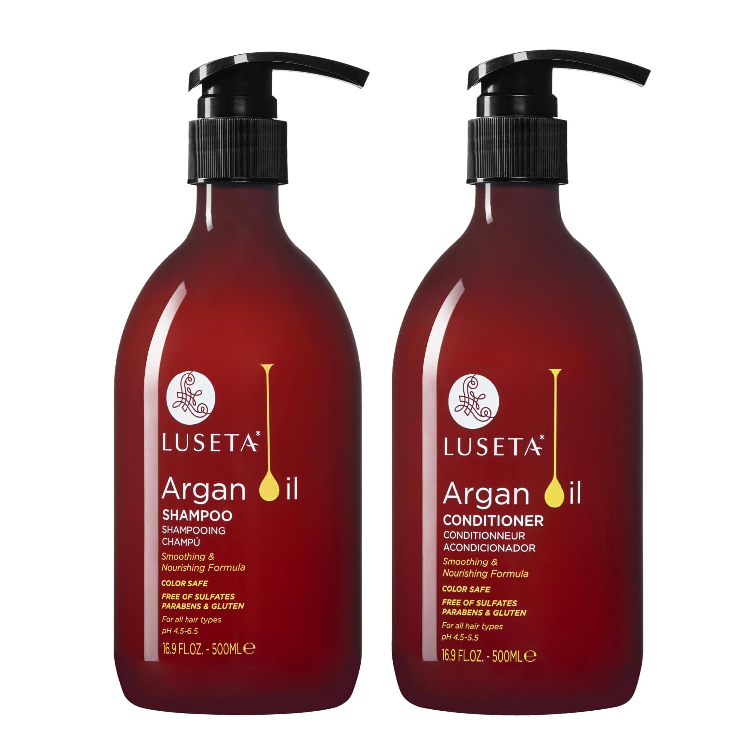 Foto 2 pulgar | Set De Champú Y Acondicionador Luseta Con Aceite De Argán, 500 Ml, Sin Sulfatos - Venta Internacional.