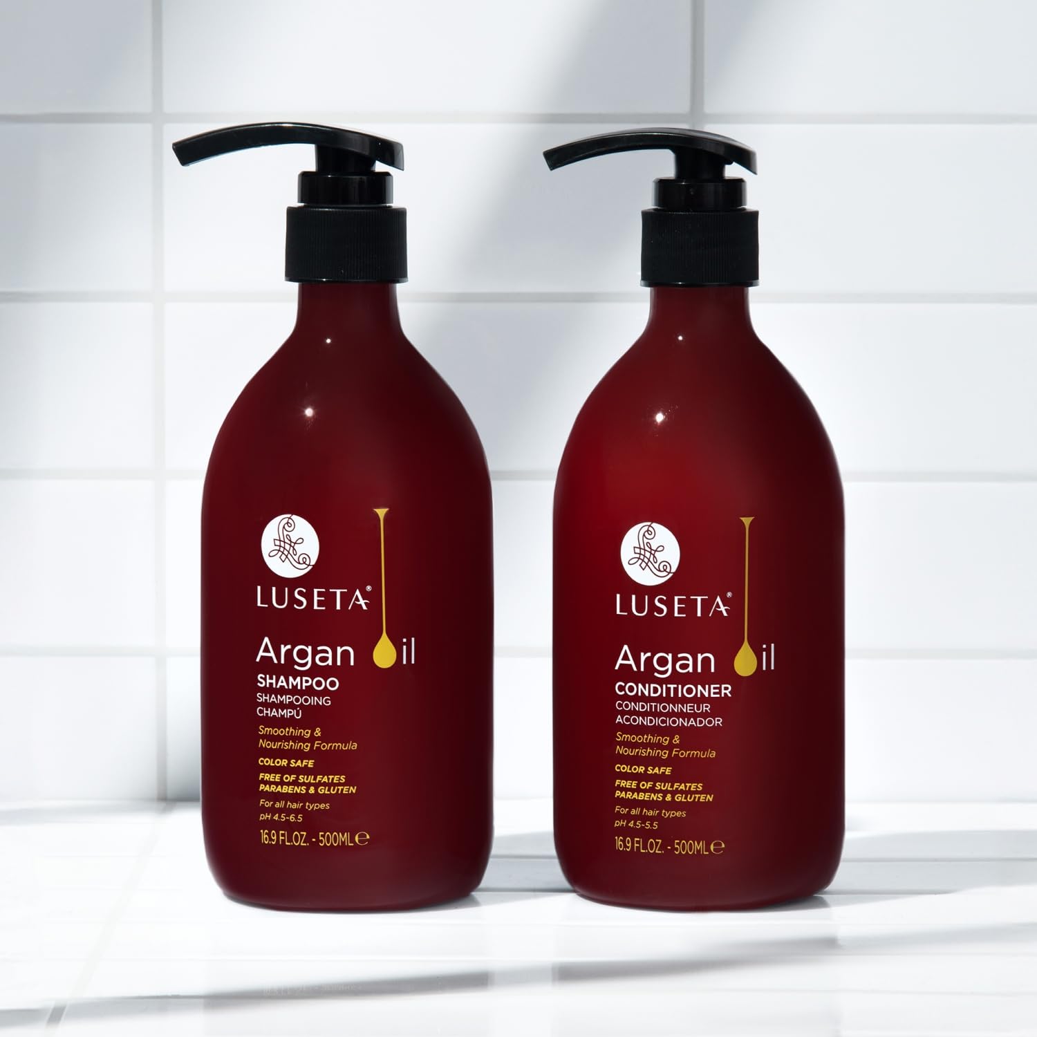 Foto 7 pulgar | Set De Champú Y Acondicionador Luseta Con Aceite De Argán, 500 Ml, Sin Sulfatos - Venta Internacional.