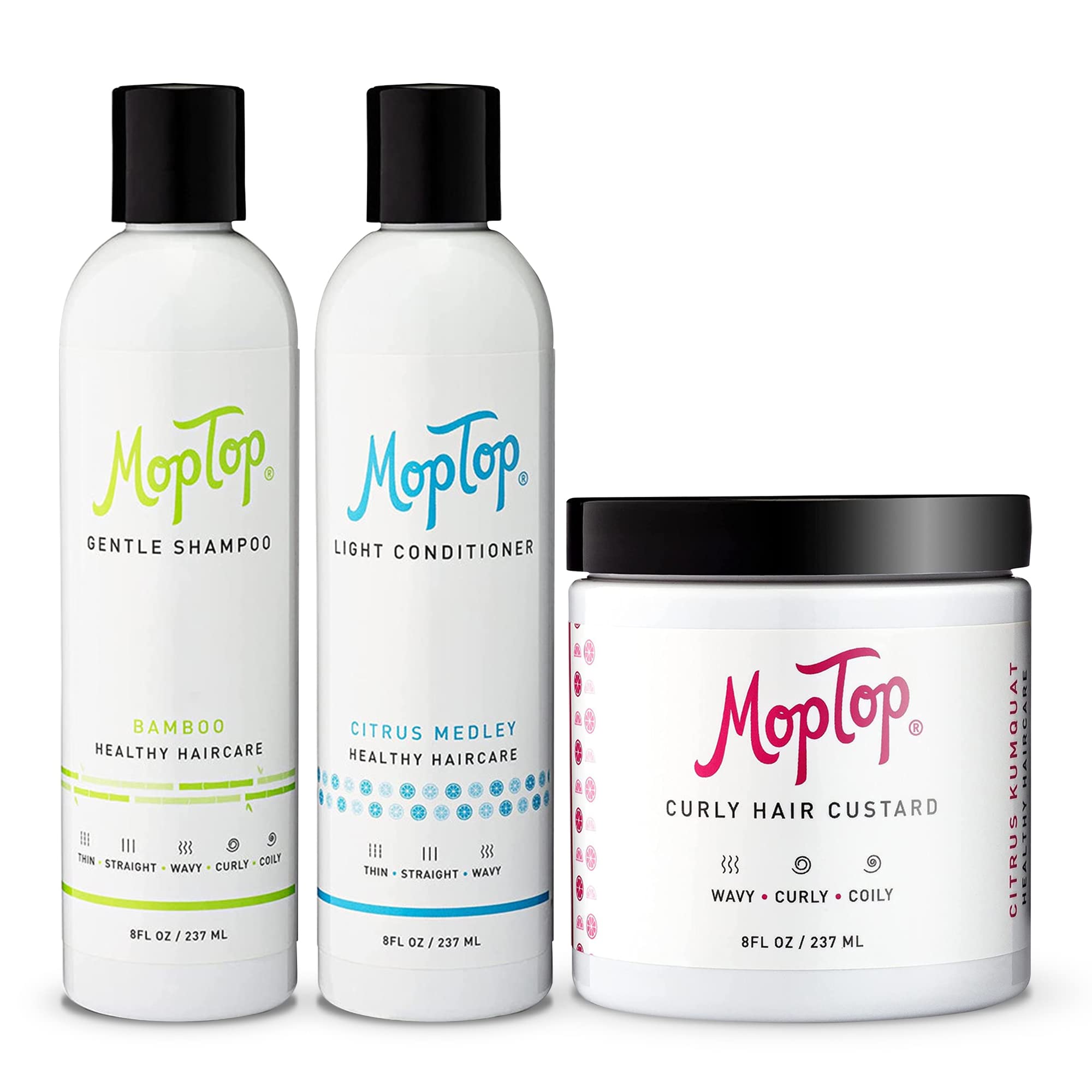 Foto 2 pulgar | Set Para El Cuidado Del Cabello Moptop Gentle Shampoo, Acondicionador Ligero Y Gel - Venta Internacional.