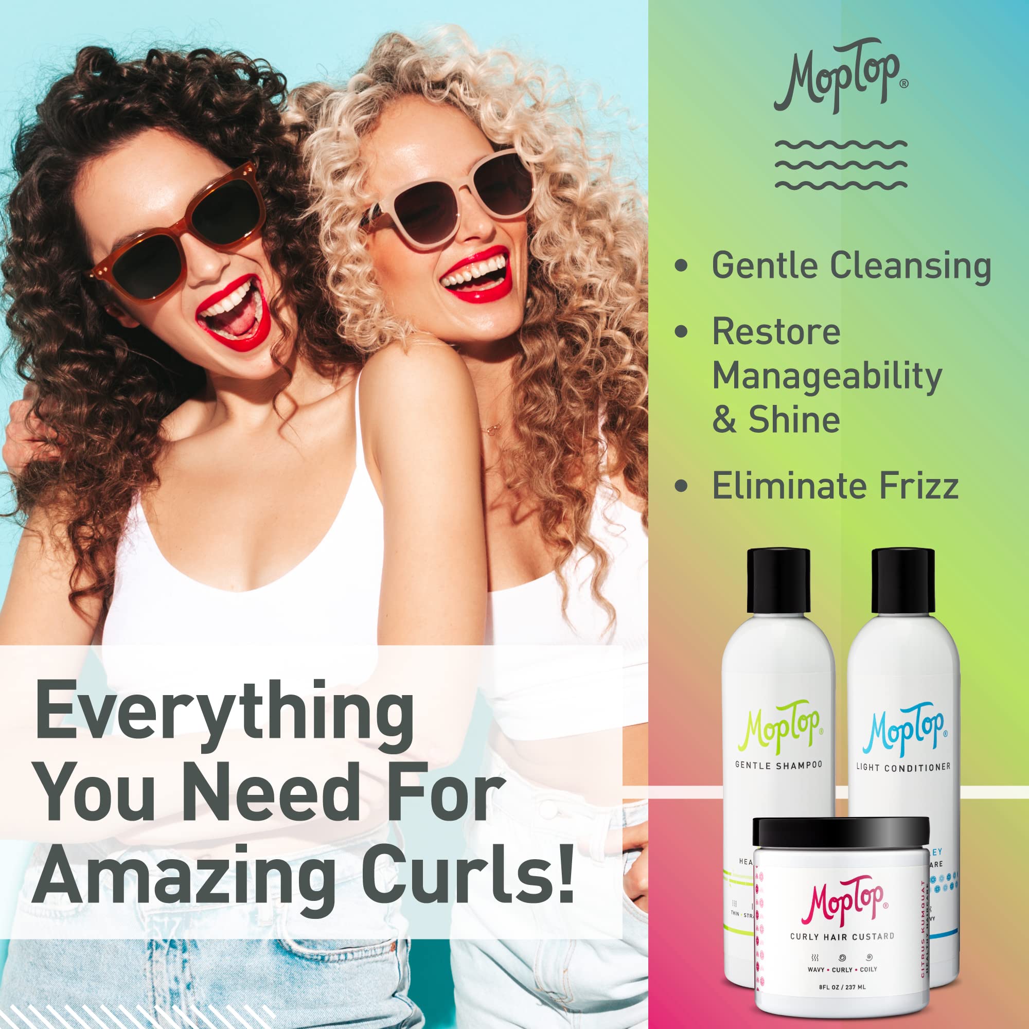 Foto 3 pulgar | Set Para El Cuidado Del Cabello Moptop Gentle Shampoo, Acondicionador Ligero Y Gel - Venta Internacional.