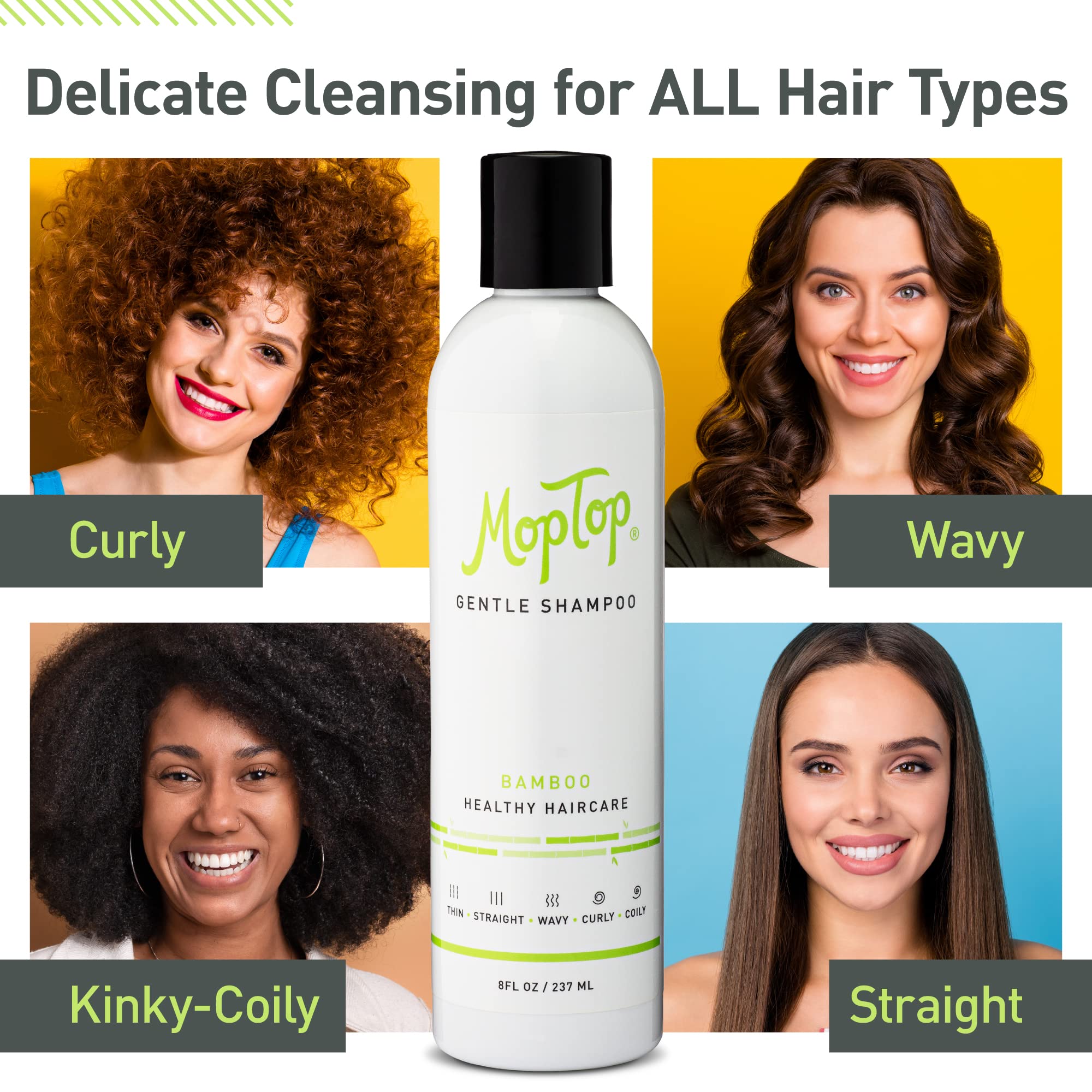 Foto 4 pulgar | Set Para El Cuidado Del Cabello Moptop Gentle Shampoo, Acondicionador Ligero Y Gel - Venta Internacional.