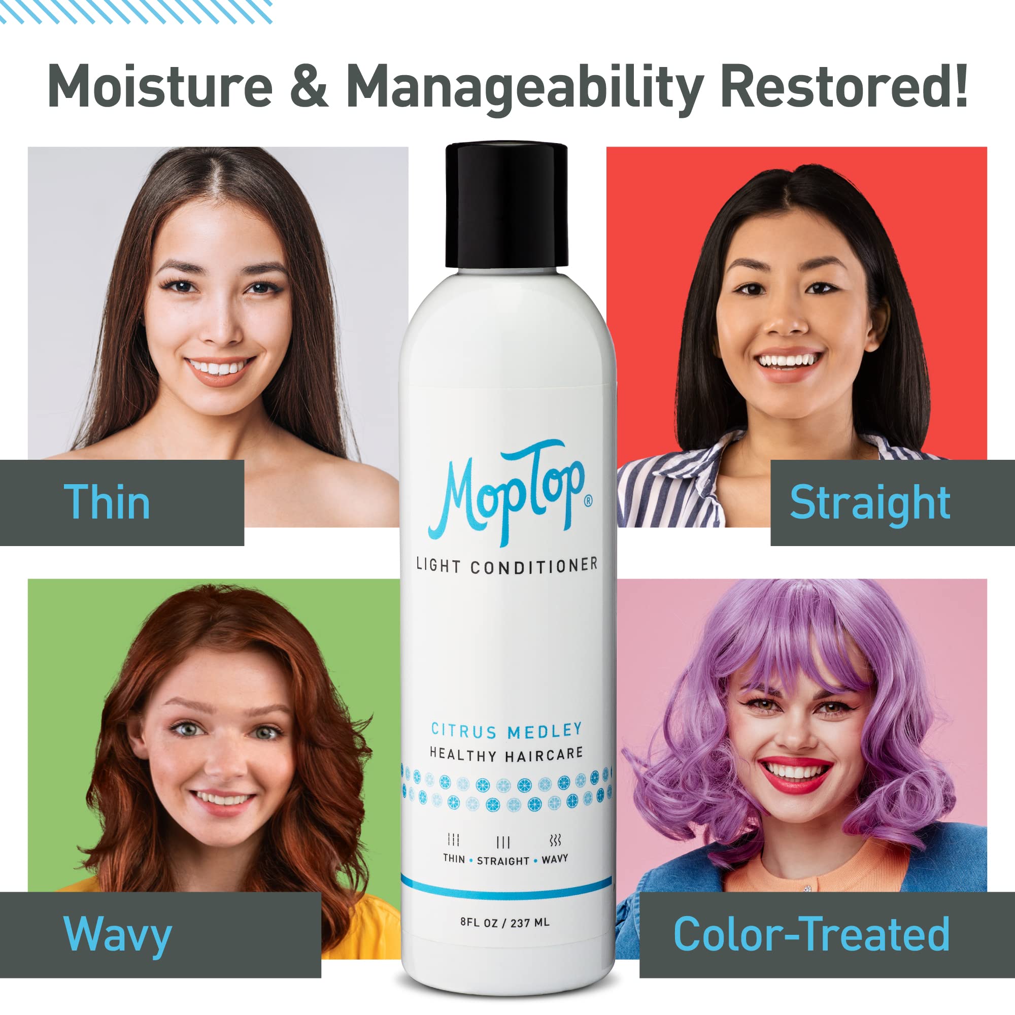 Foto 5 pulgar | Set Para El Cuidado Del Cabello Moptop Gentle Shampoo, Acondicionador Ligero Y Gel - Venta Internacional.