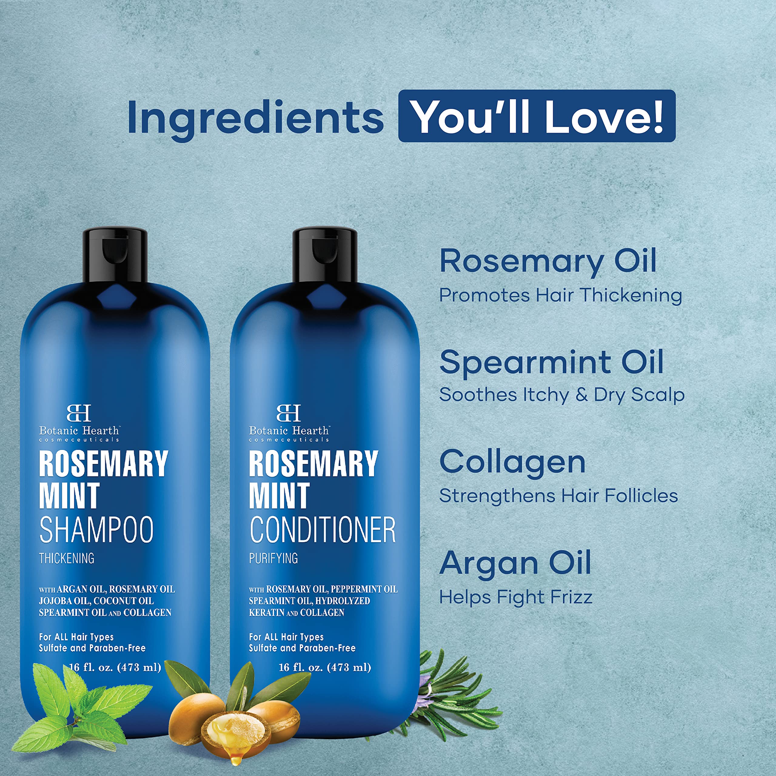 Foto 2 | Set De Champú Y Acondicionador Botanic Hearth Rosemary Mint - Venta Internacional.