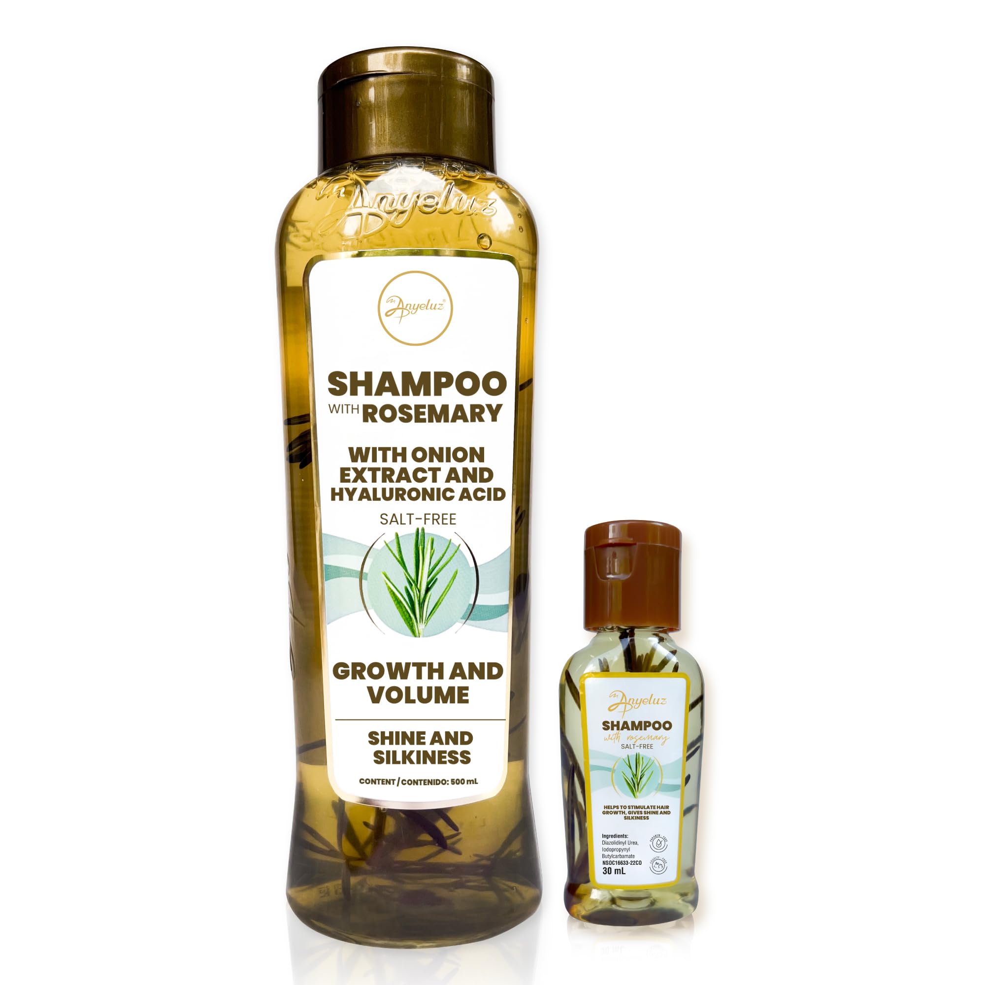 Foto 1 | Kit De Champú Anyeluz Rosemary Con Extracto De Cebolla 30 Ml + 1 L - Venta Internacional.