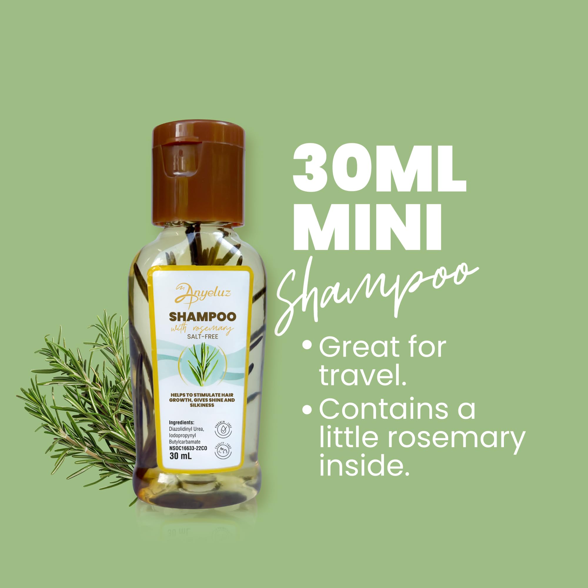 Foto 7 pulgar | Kit De Champú Anyeluz Rosemary Con Extracto De Cebolla 30 Ml + 1 L - Venta Internacional.