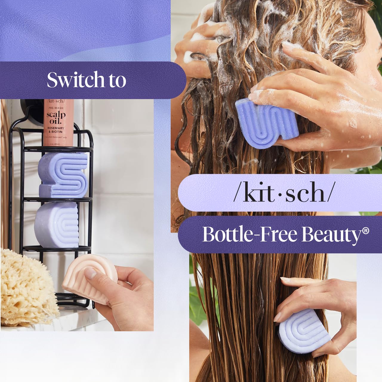 Foto 7 pulgar | Champú Y Acondicionador En Barra Kitsch Purple Para Cabello Teñido - Venta Internacional.
