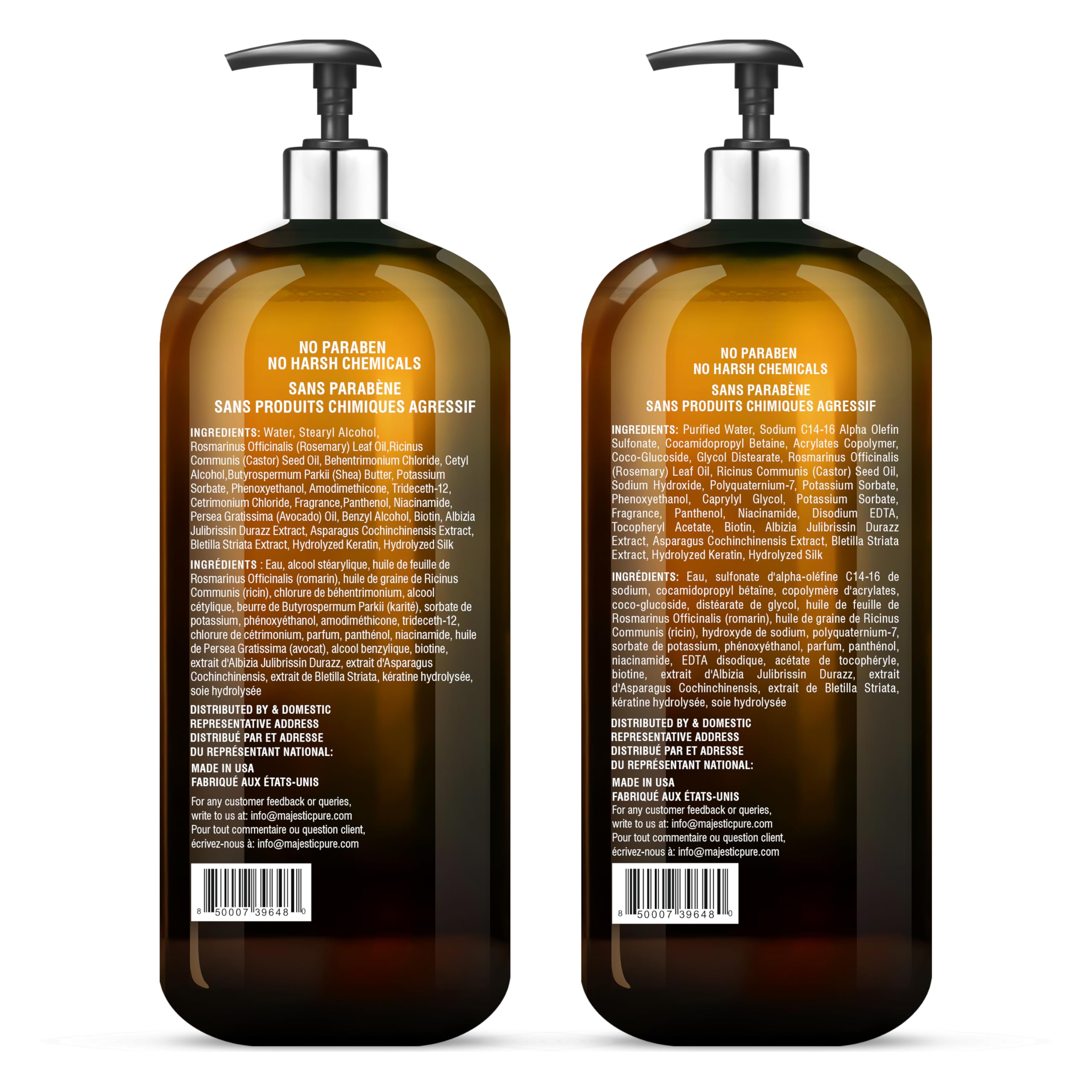 Foto 6 pulgar | Set De Champú Y Acondicionador Majestic Pure Biotin 480 Ml - Venta Internacional.