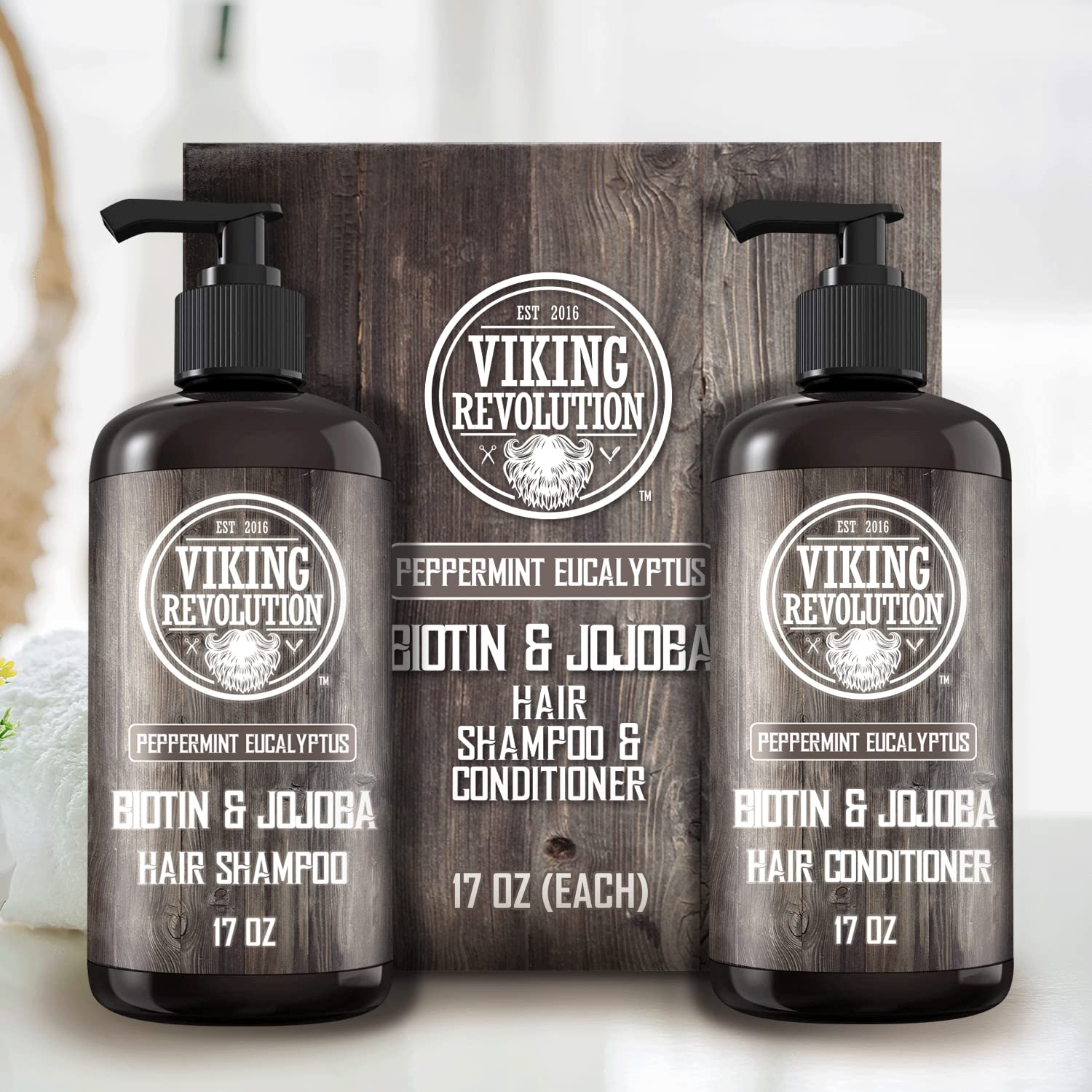 Foto 5 pulgar | Set De Champú Y Acondicionador Viking Revolution Biotin Para Hombre - Venta Internacional.