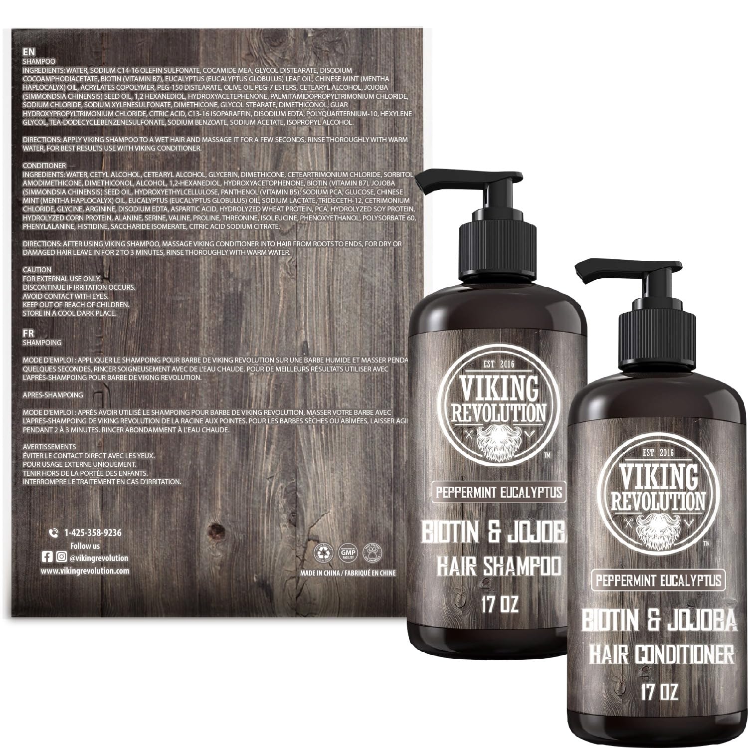 Foto 5 | Set De Champú Y Acondicionador Viking Revolution Biotin Para Hombre - Venta Internacional.