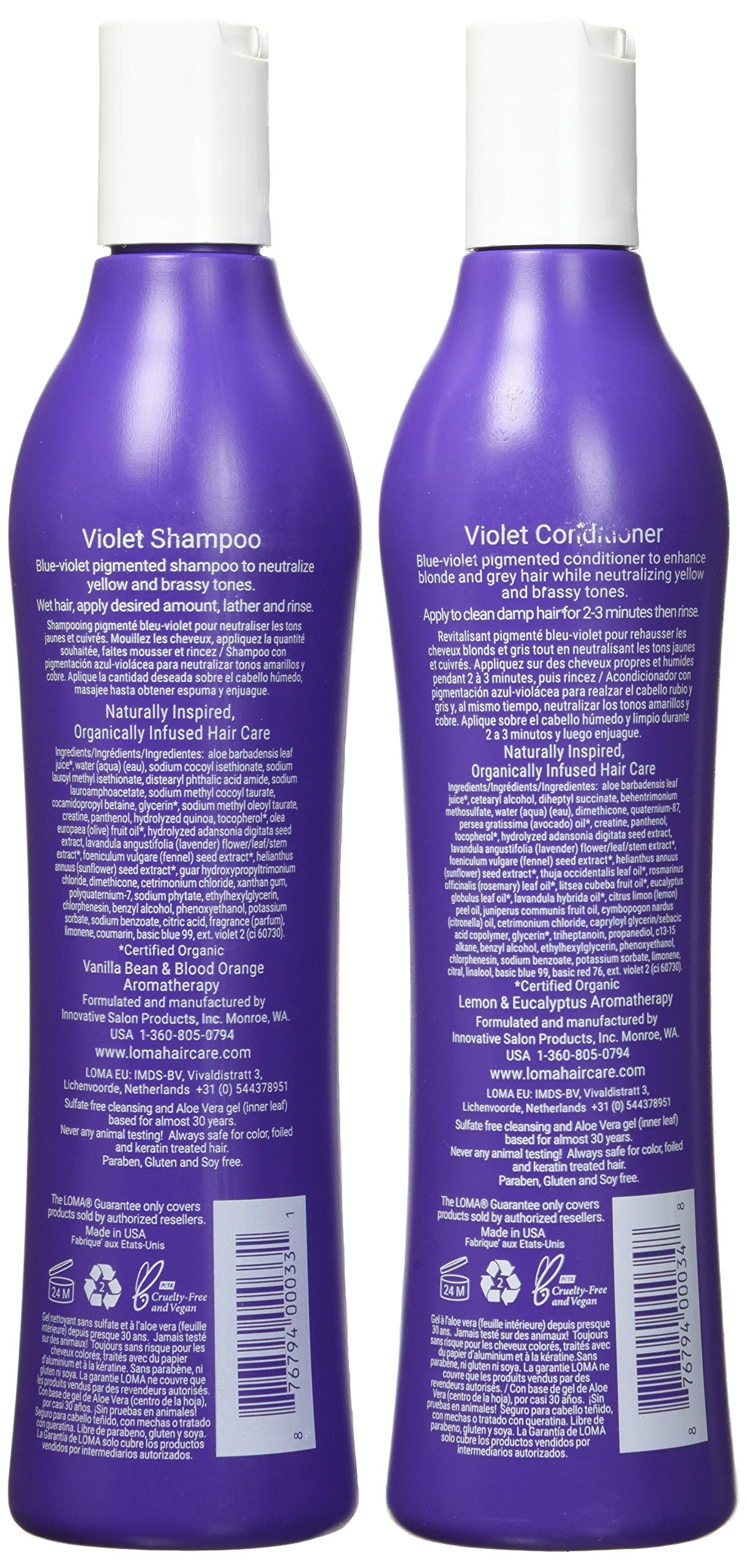 Foto 3 pulgar | Champú Y Acondicionador Duo Loma Hair Care Violet 360 Ml - Venta Internacional.