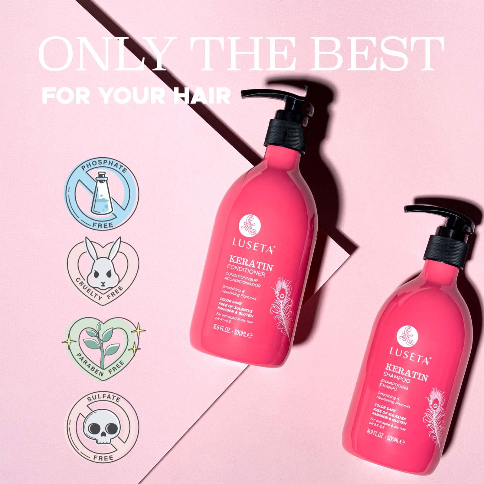 Foto 3 | Champú Y Acondicionador Luseta Keratin Para Cabello Teñido - Venta Internacional.