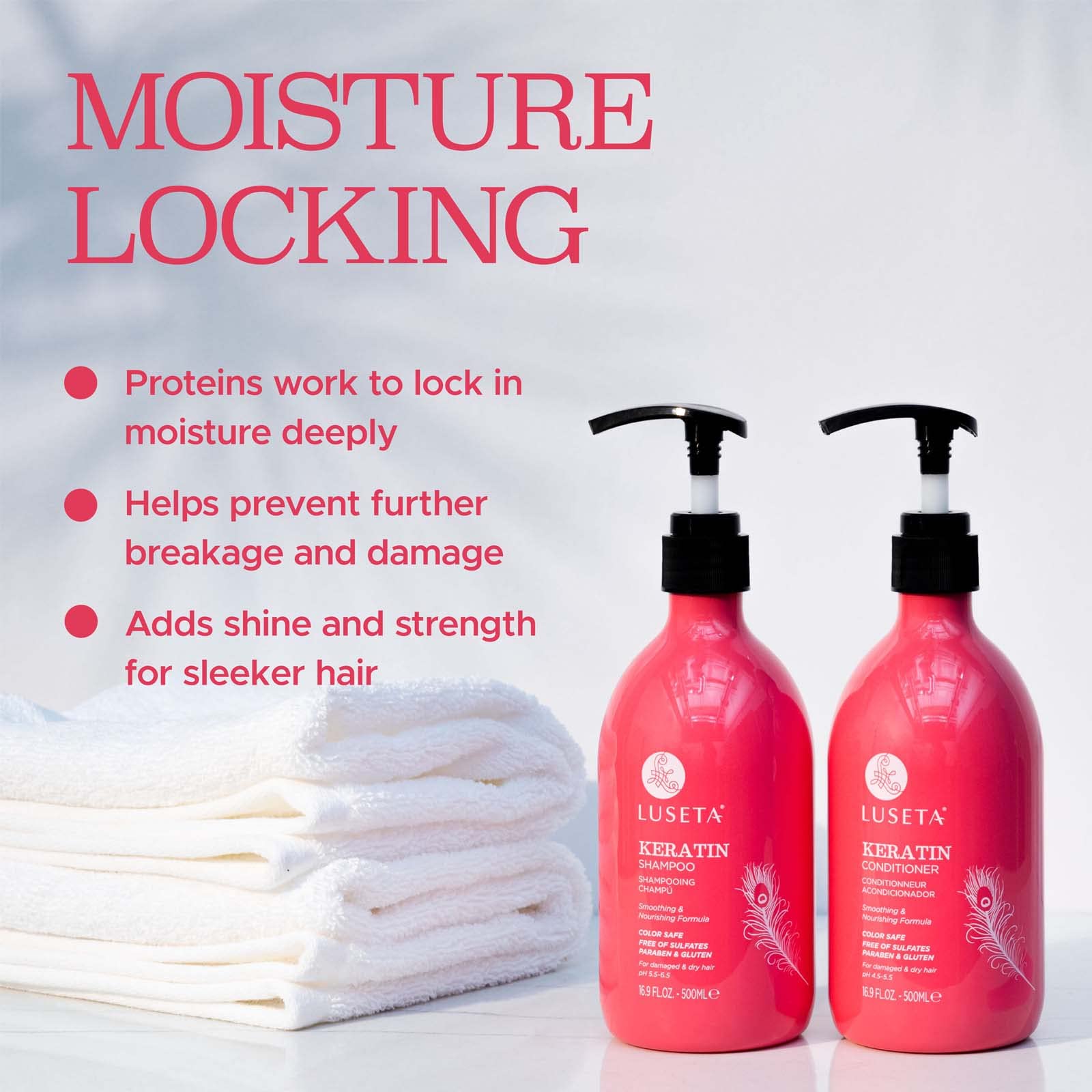 Foto 5 pulgar | Champú Y Acondicionador Luseta Keratin Para Cabello Teñido - Venta Internacional.