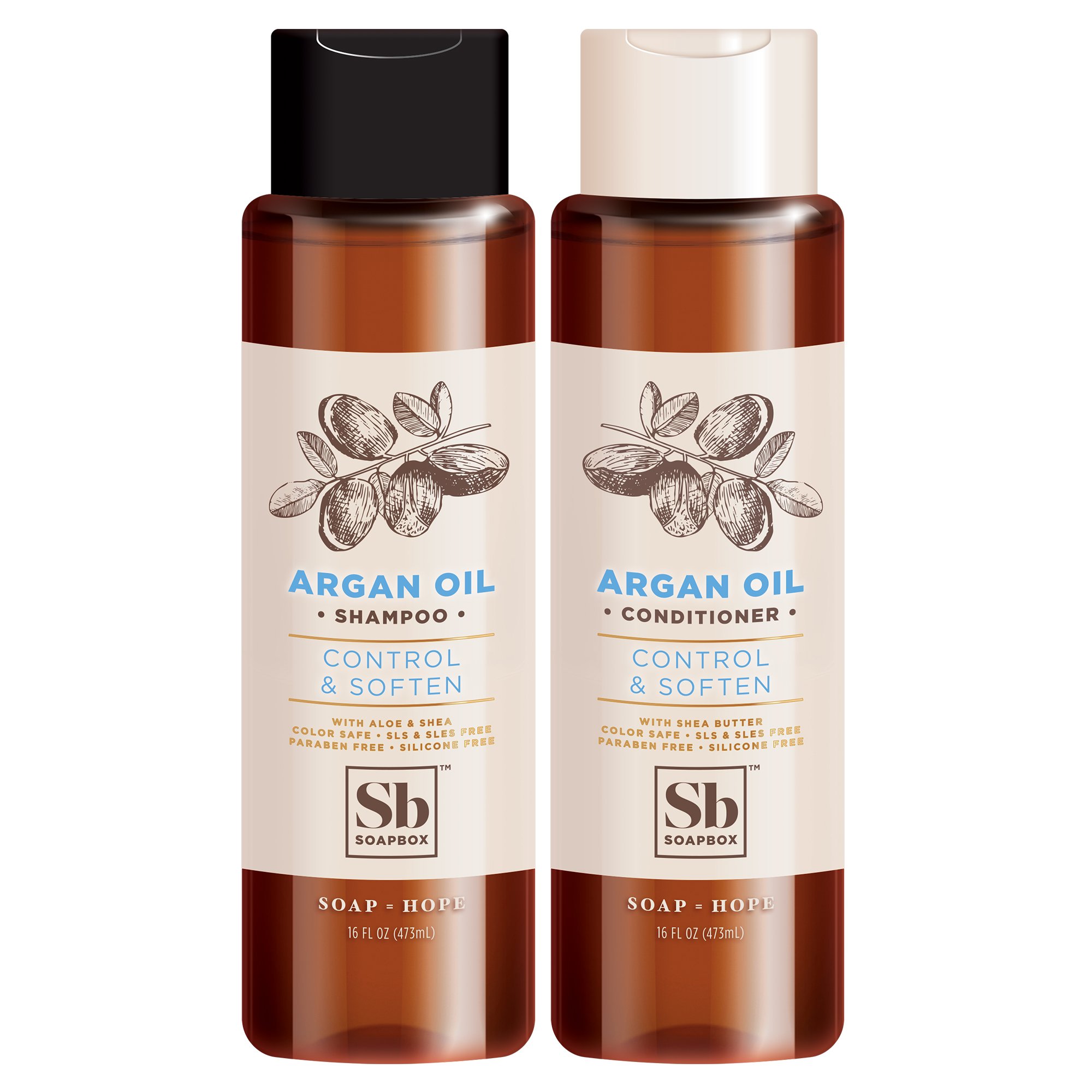 Foto 2 pulgar | Set De Champú Y Acondicionador Soapbox Argan Voluminizing 480 Ml X2 - Venta Internacional.