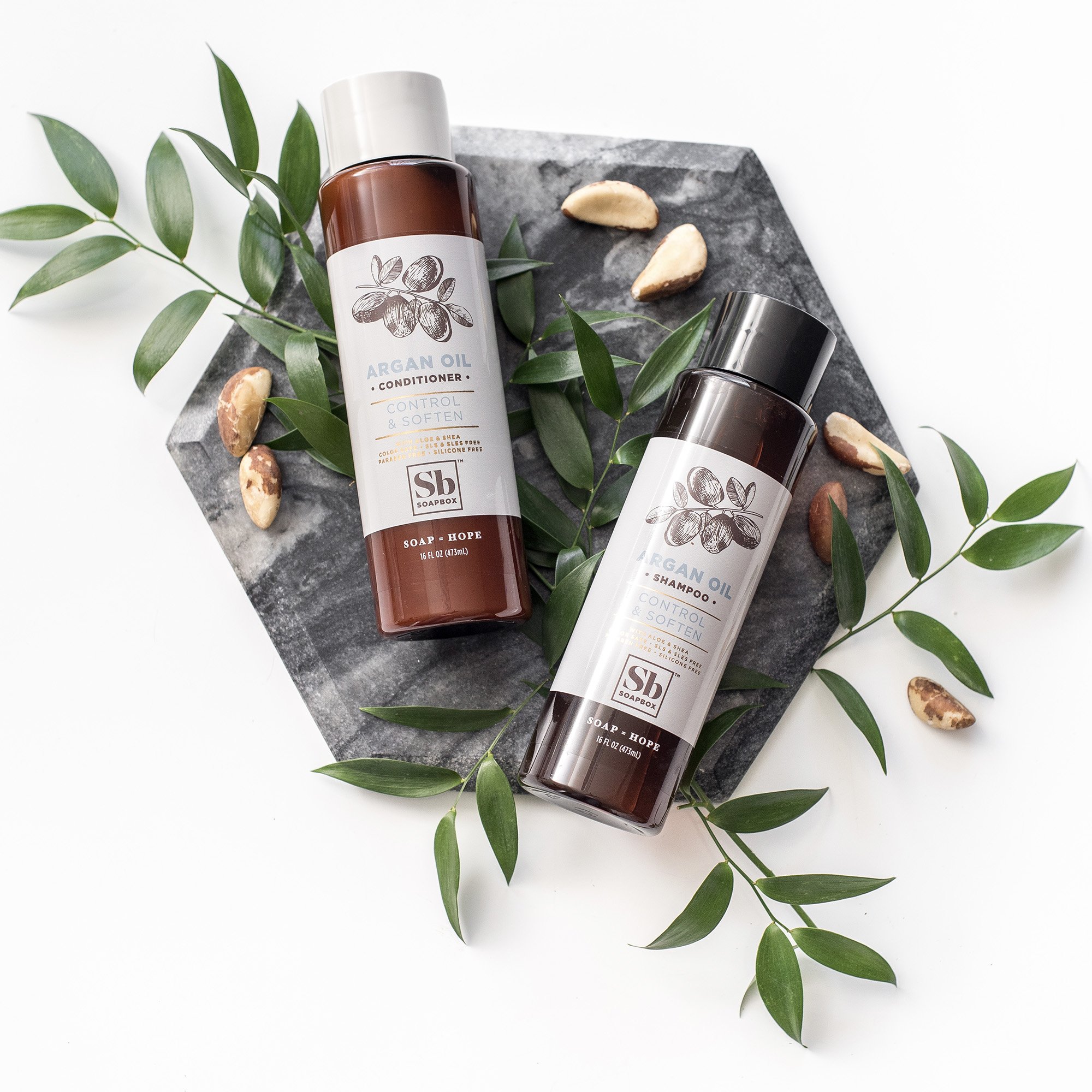 Foto 3 pulgar | Set De Champú Y Acondicionador Soapbox Argan Voluminizing 480 Ml X2 - Venta Internacional.