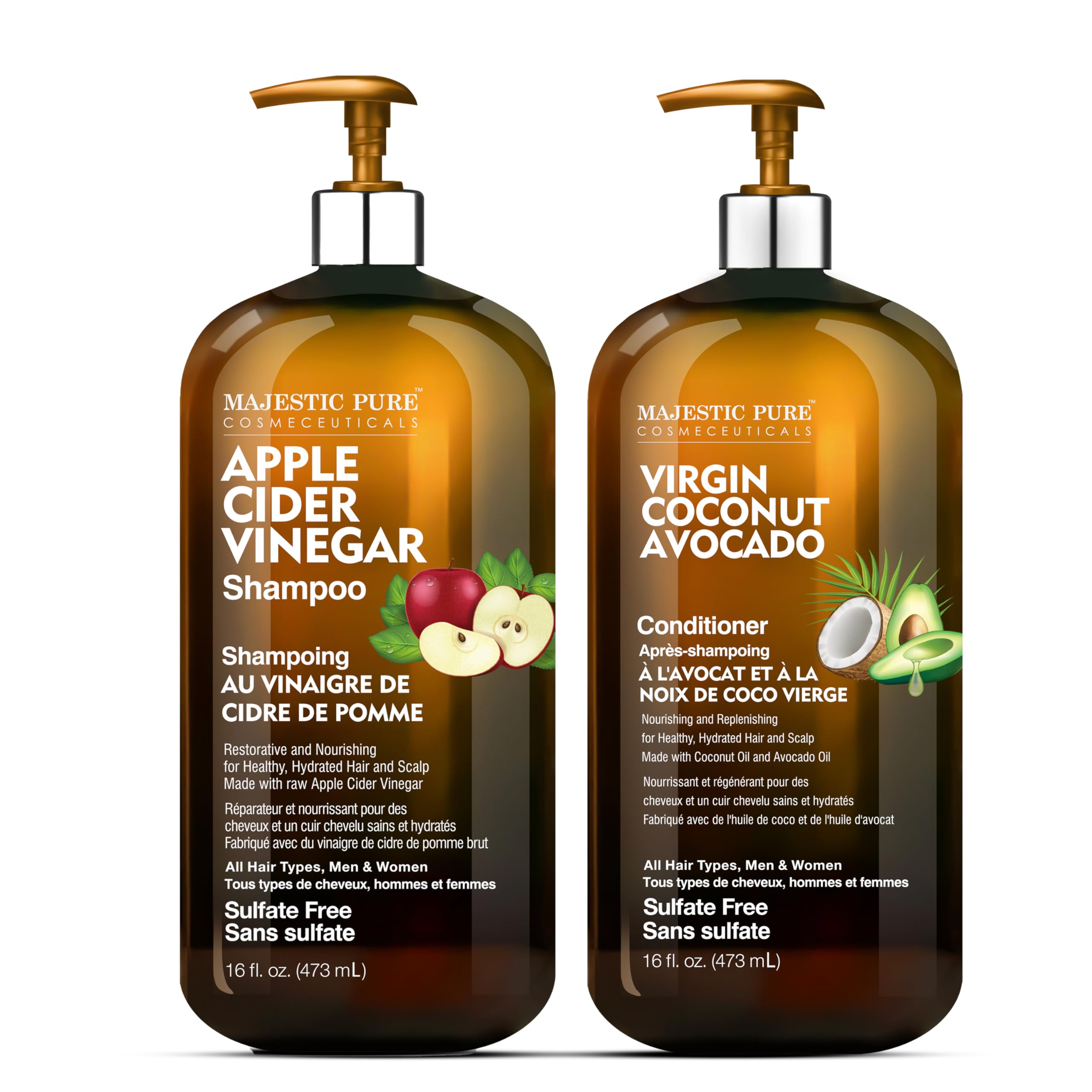 Foto 1 | Set De Champú Y Acondicionador Majestic Pure Apple Sider Vinagre - Venta Internacional.