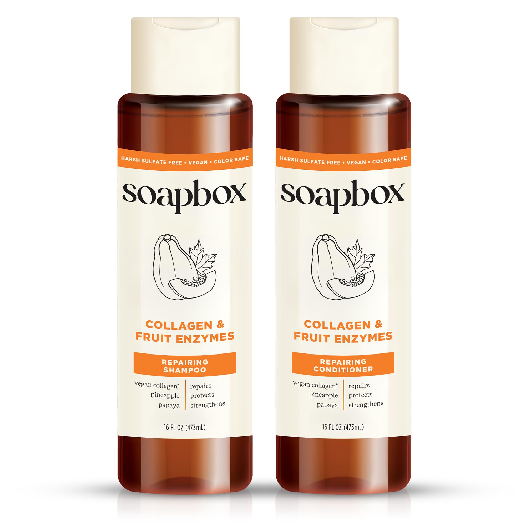 Foto 2 pulgar | Champú Y Acondicionador Soapbox Collagen Para Cabello Seco, 500 Ml - Venta Internacional.