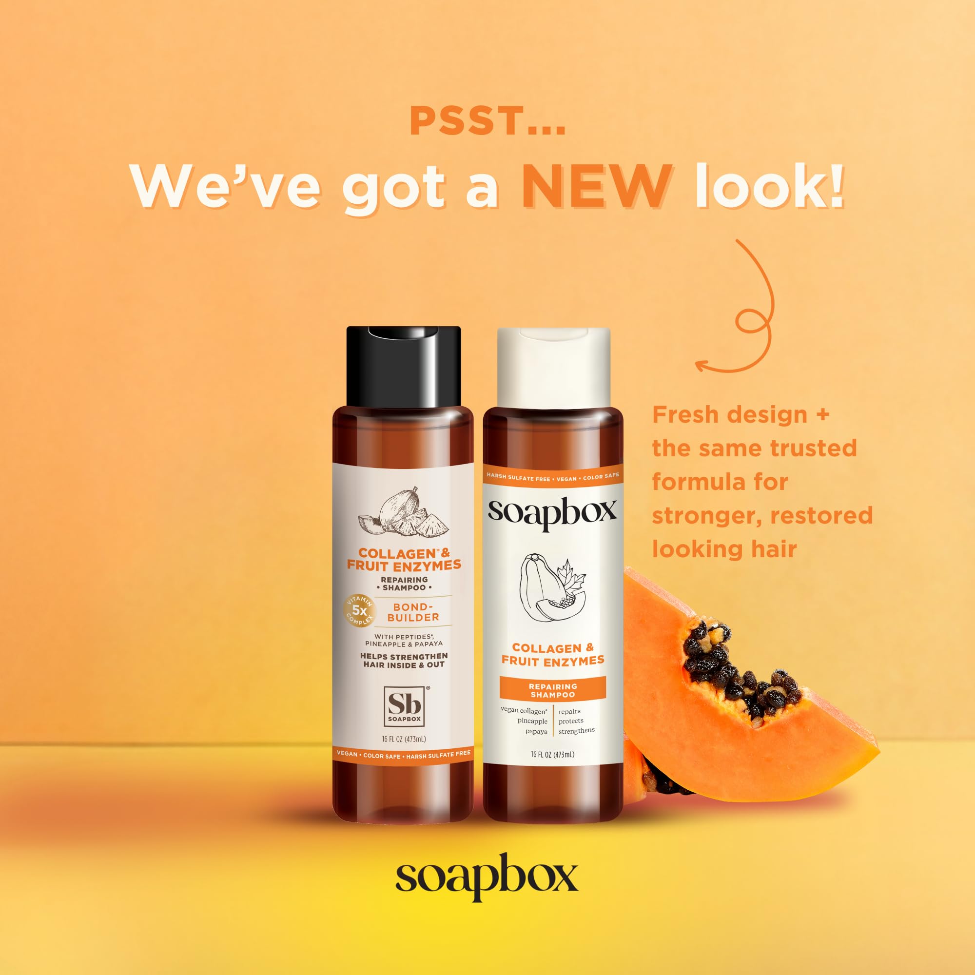 Foto 3 pulgar | Champú Y Acondicionador Soapbox Collagen Para Cabello Seco, 500 Ml - Venta Internacional.