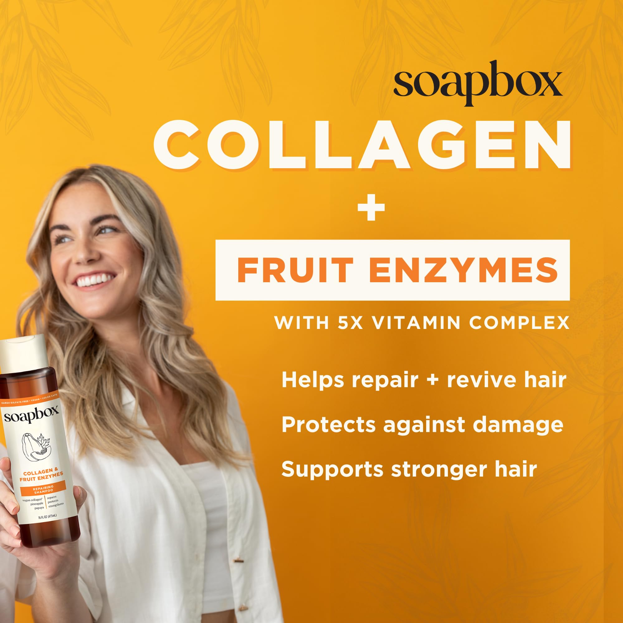 Foto 5 pulgar | Champú Y Acondicionador Soapbox Collagen Para Cabello Seco, 500 Ml - Venta Internacional.