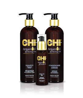 Foto 1 | Kit Trio Chi Argan Oil + Moringa Oil Luxe Con Champú Y Acondicionador - Venta Internacional.