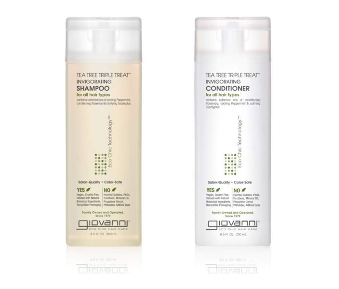 Set De Champú Y Acondicionador Giovanni Tea Tree Triple Treat - Venta Internacional.