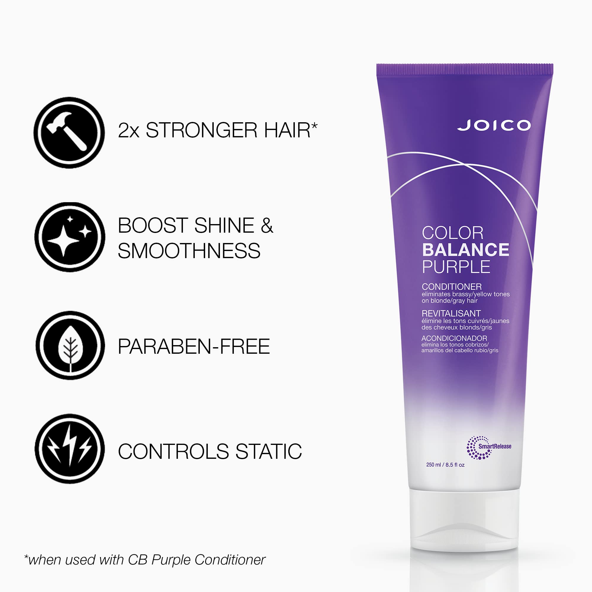 Foto 7 pulgar | Set De Champú Y Acondicionador Joico Color Balance Purple 300 Ml - Venta Internacional.