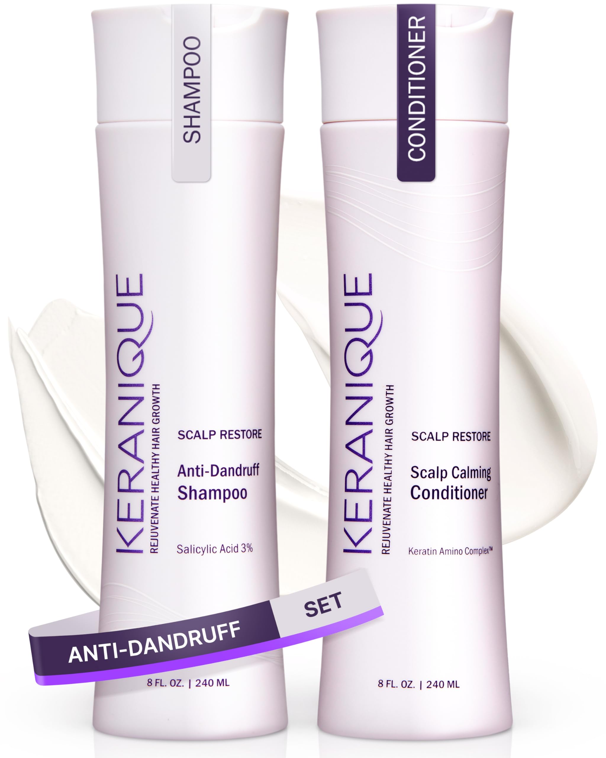 Foto 1 | Set De Champú Y Acondicionador Keranique Anticaspa Para Mujer - Venta Internacional.