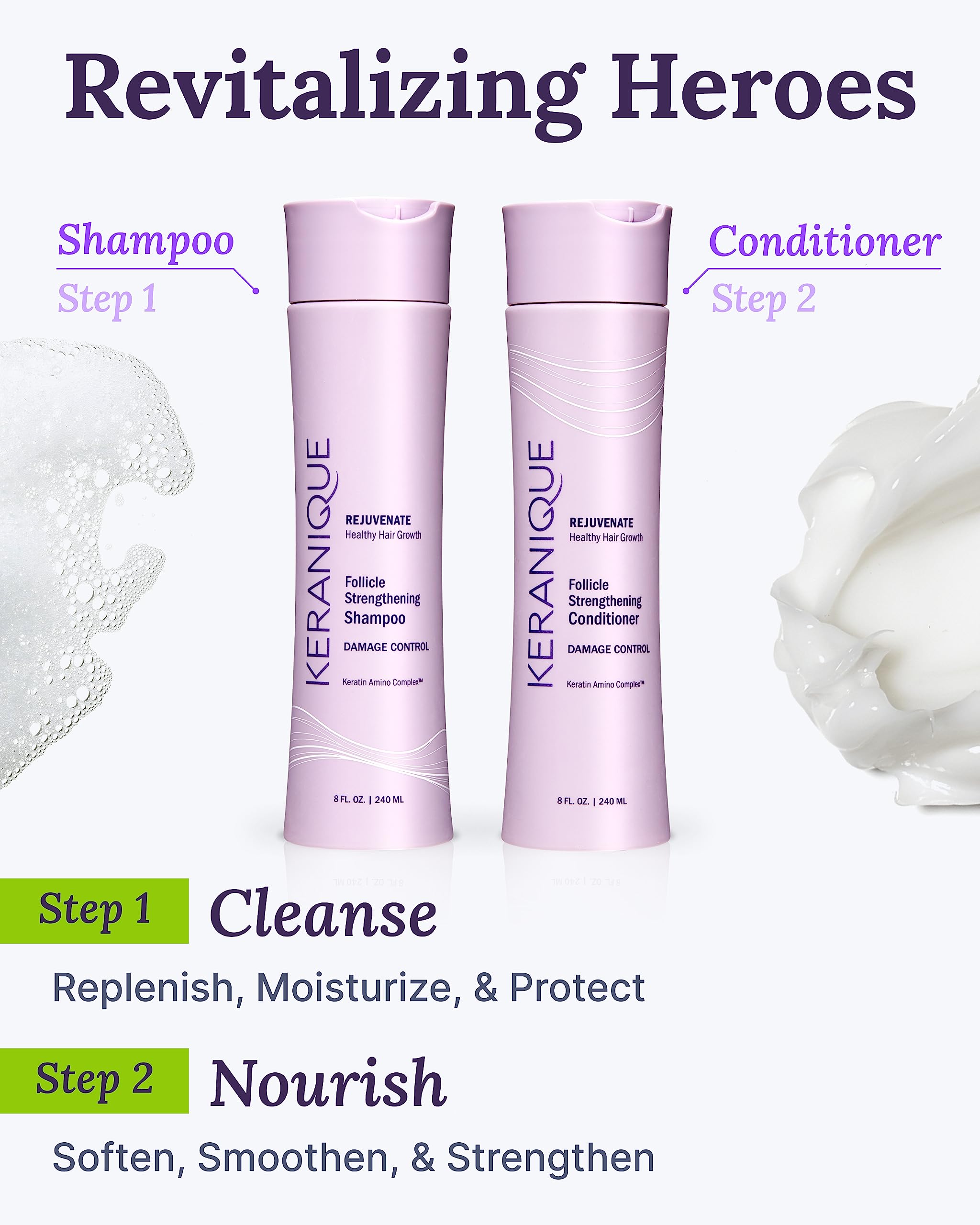 Foto 8 pulgar | Set De Champú Y Acondicionador Keranique Para Cabello Dañado - Venta Internacional.