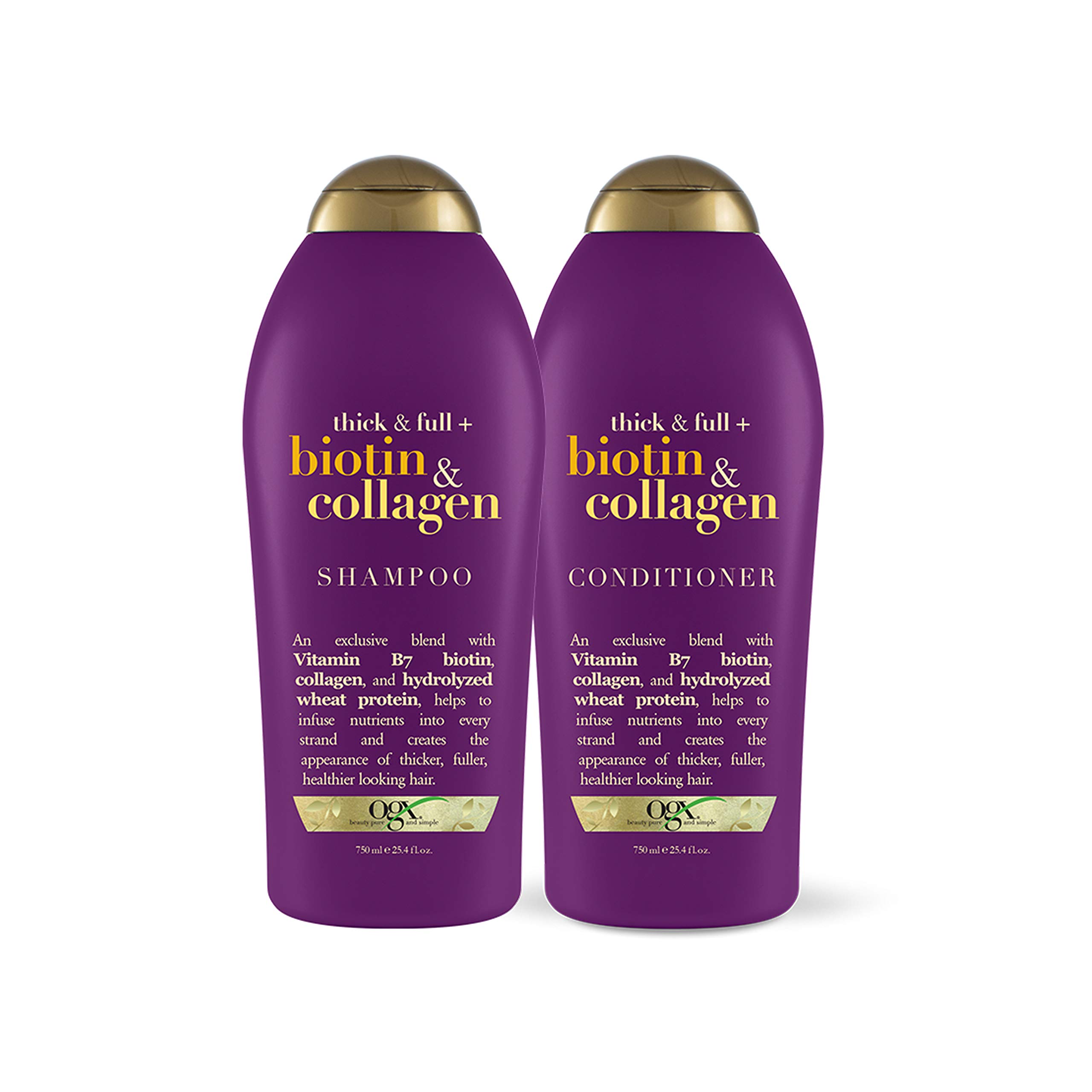 Foto 2 pulgar | Champú y Acondicionador Ogx Thick & Full Biotina Colágeno 750 ml - Venta Internacional