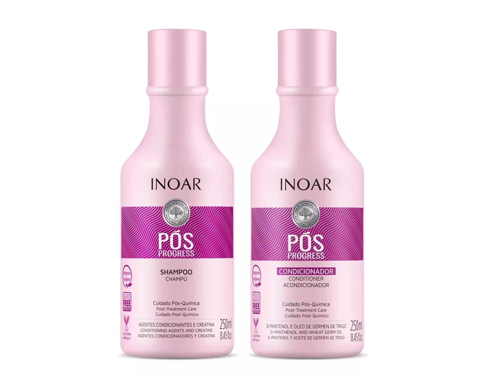 Foto 2 pulgar | Inoar Pos Progress Shampoo Y Acondicionador Tratamiento Post Alisado Duo