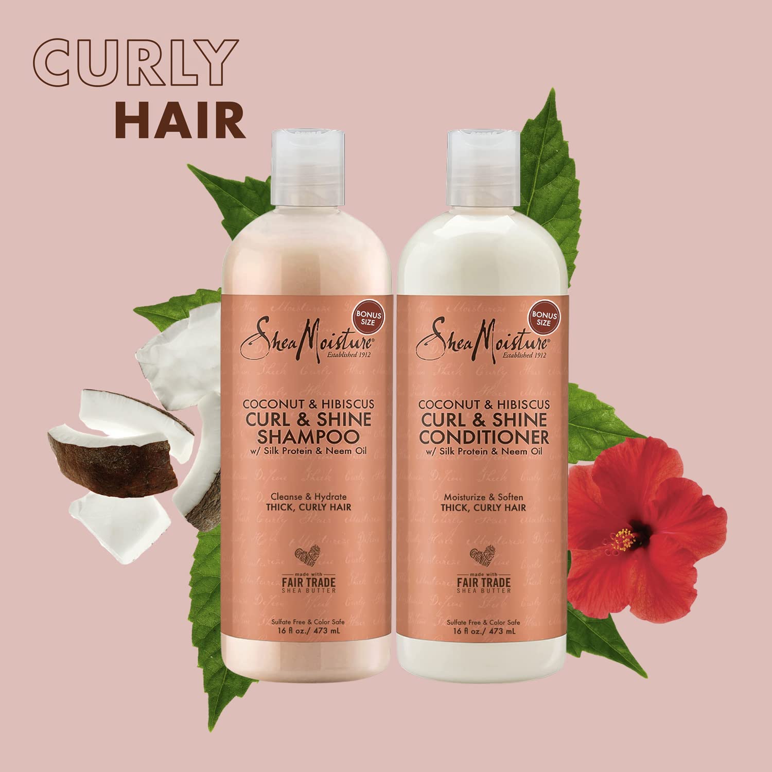 Foto 4 pulgar | Champú y Acondicionador Sheamoisture Coconut & Hibiscus - Venta Internacional