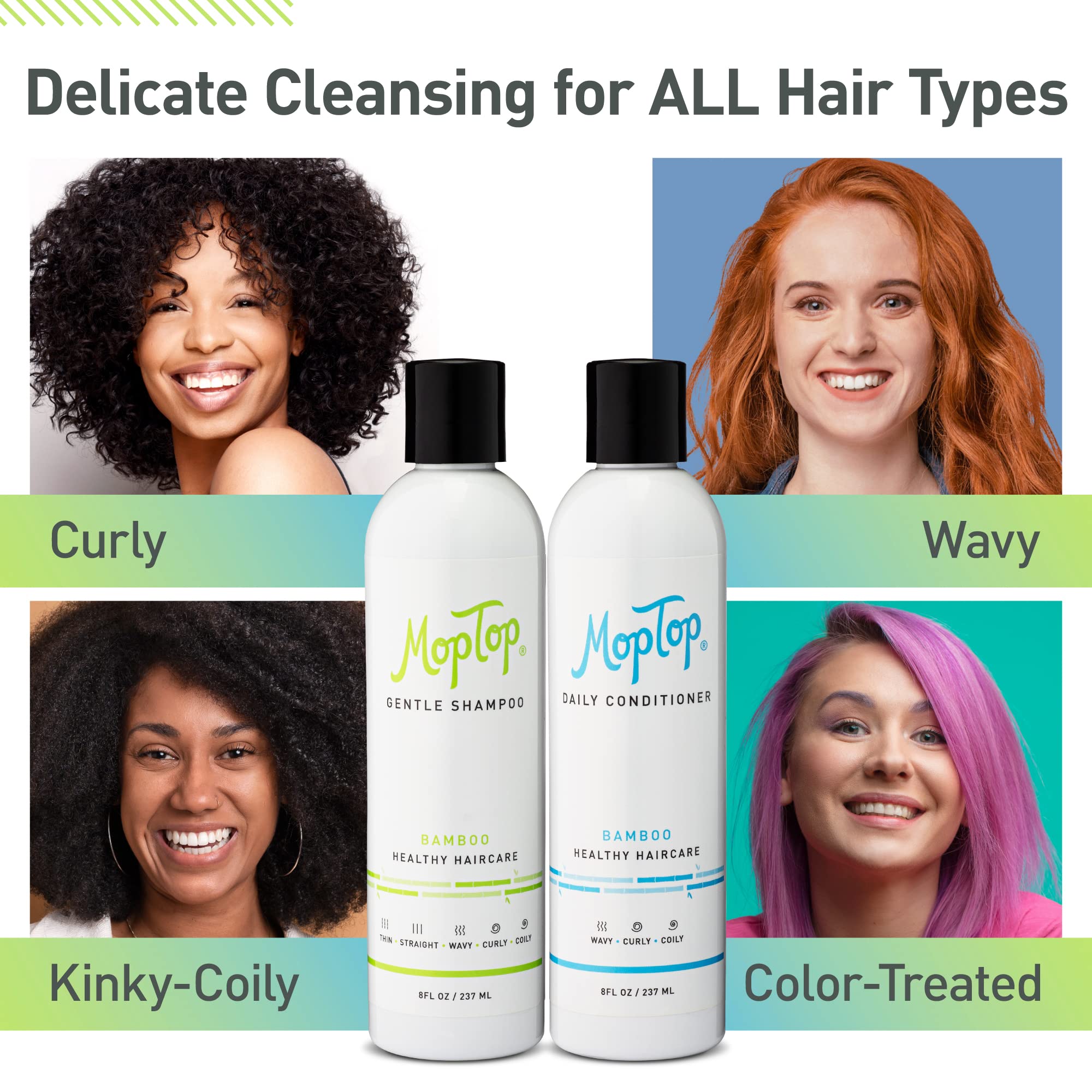 Foto 4 pulgar | Set para Cabello Moptop Gentle Shampoo + Acondicionador Diario - Venta Internacional