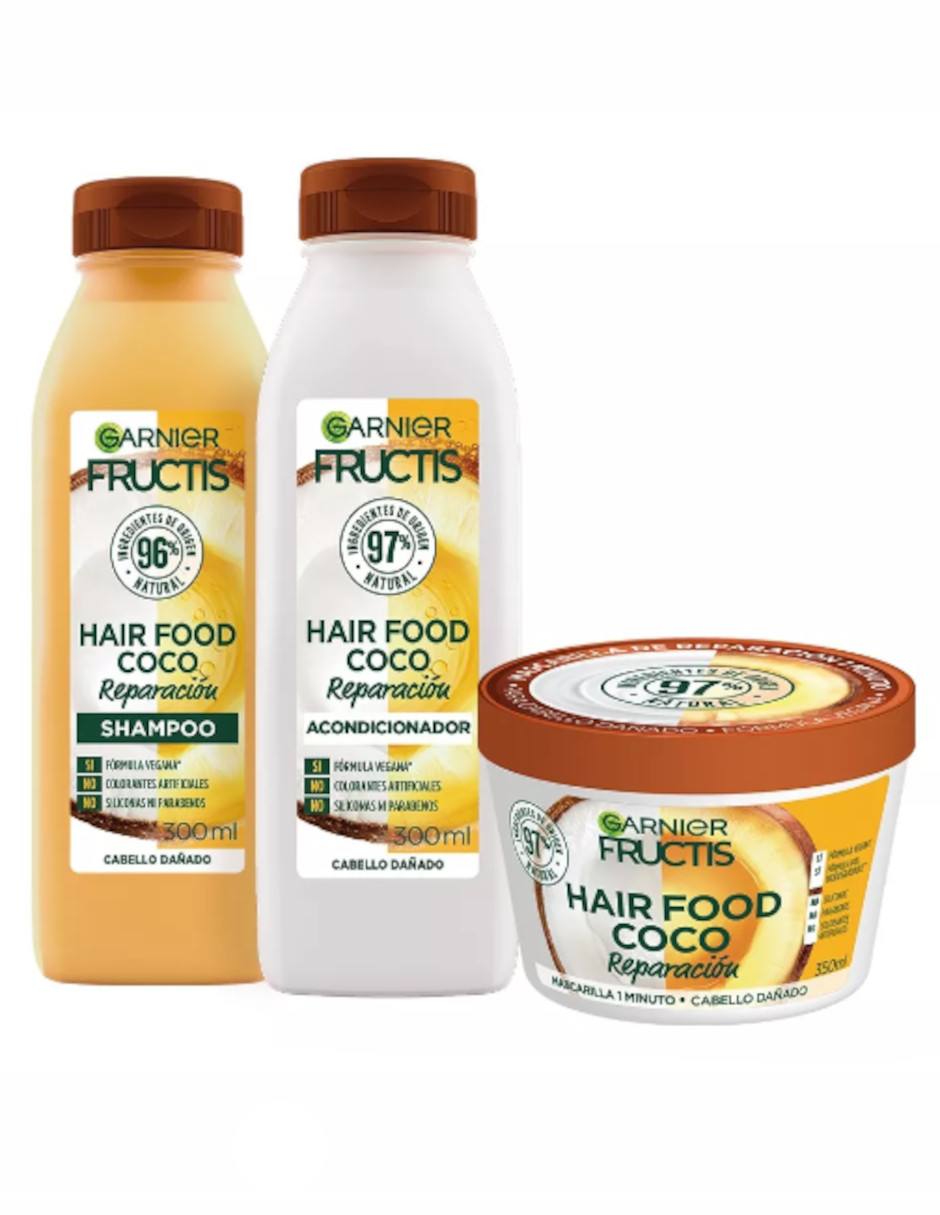 Foto 3 pulgar | Kit Garnier Fructis Hair Food Coco Rutina Completa + Termo de Agua Güish