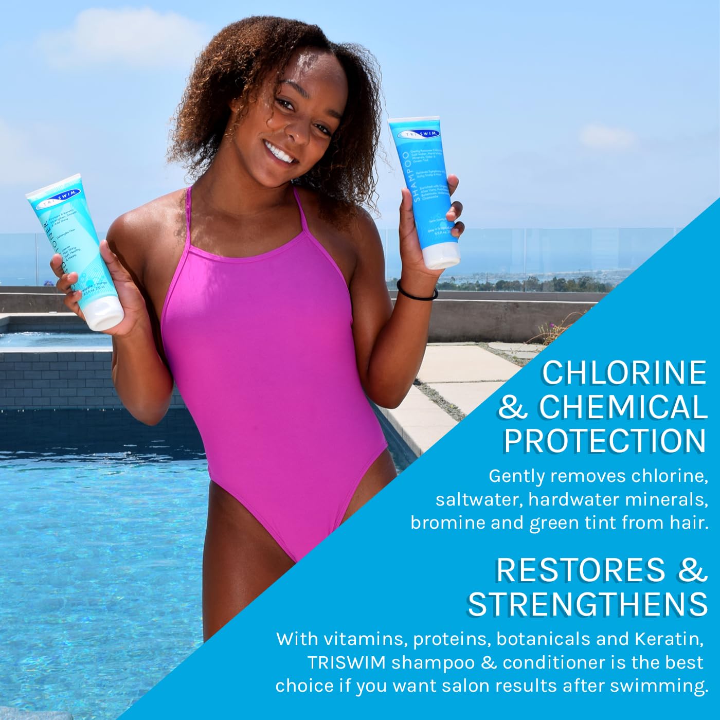 Foto 5 pulgar | Set para Cuidado del Cabello: Champú y Acondicionador Triswim Chlorine - Venta Internacional