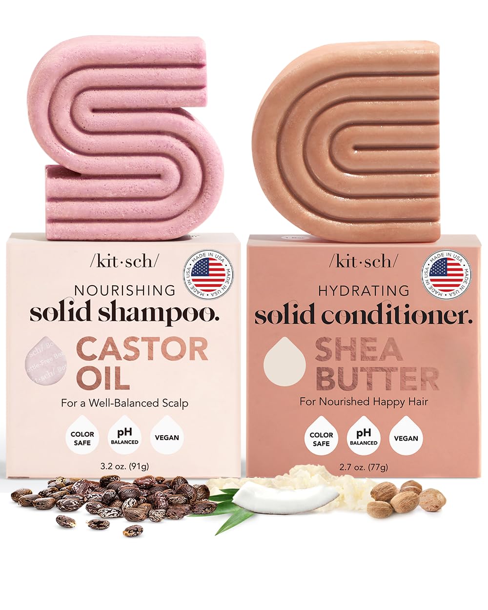 Foto 1 | Champú Y Acondicionador En Barra Kitsch Con Aceite De Ricino Para El Crecimiento Del Cabello - Venta Internacional.