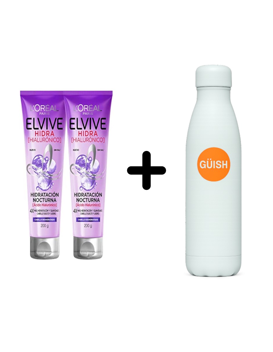 Foto 2 pulgar | Kit 2 Tratamientos Nocturnos Elvive Hidra Hialurónico + Termo Güish Gratis